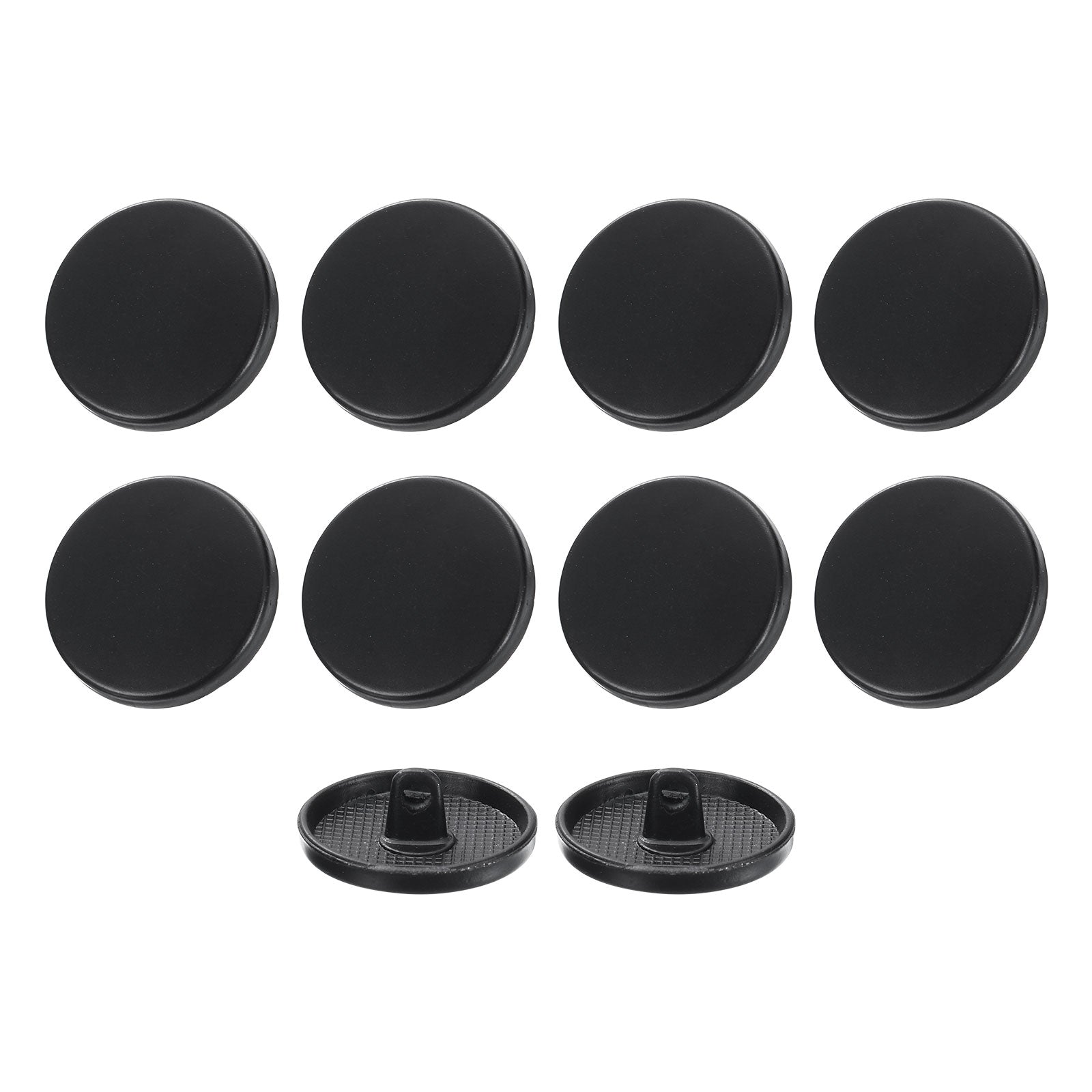 10pcs Metal Round Flat Sewing Buttons 20mm Alloy Button Matt Black ...