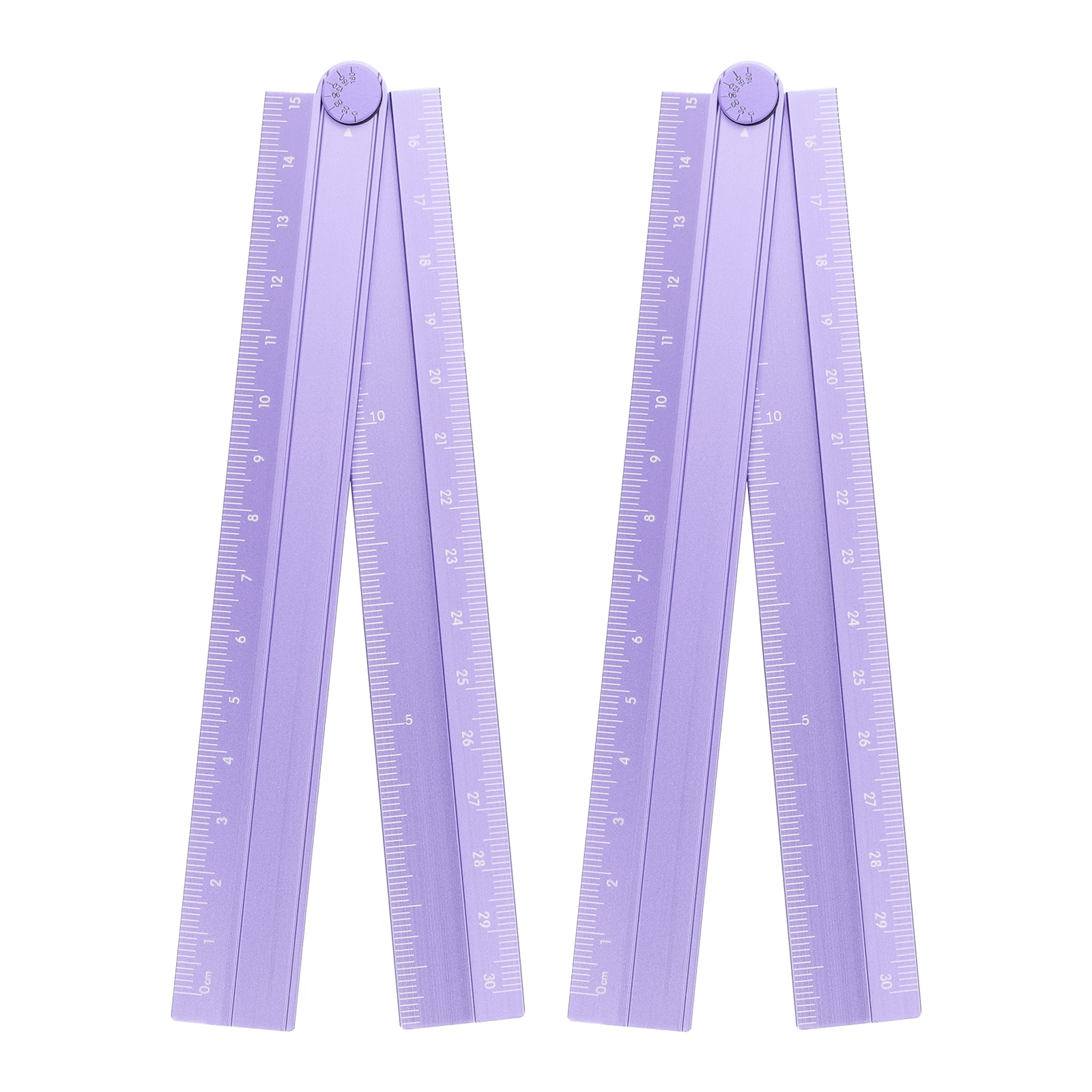 2pcs Folding Straight Ruler 30cm Metric Aluminum Alloy Digital ...