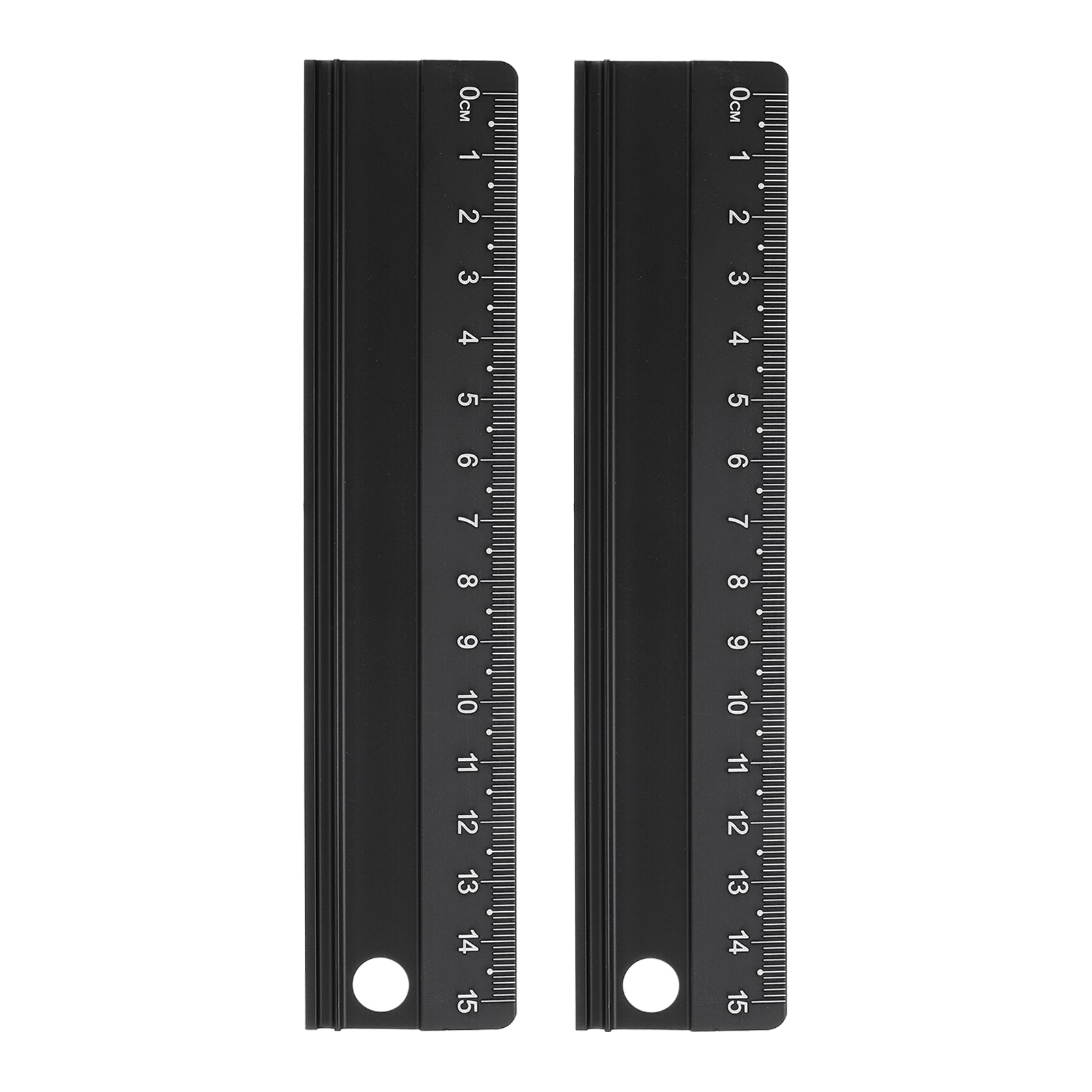 2pcs Cutting Rulers 15cm Metric Aluminum Alloy Straight Ruler ...