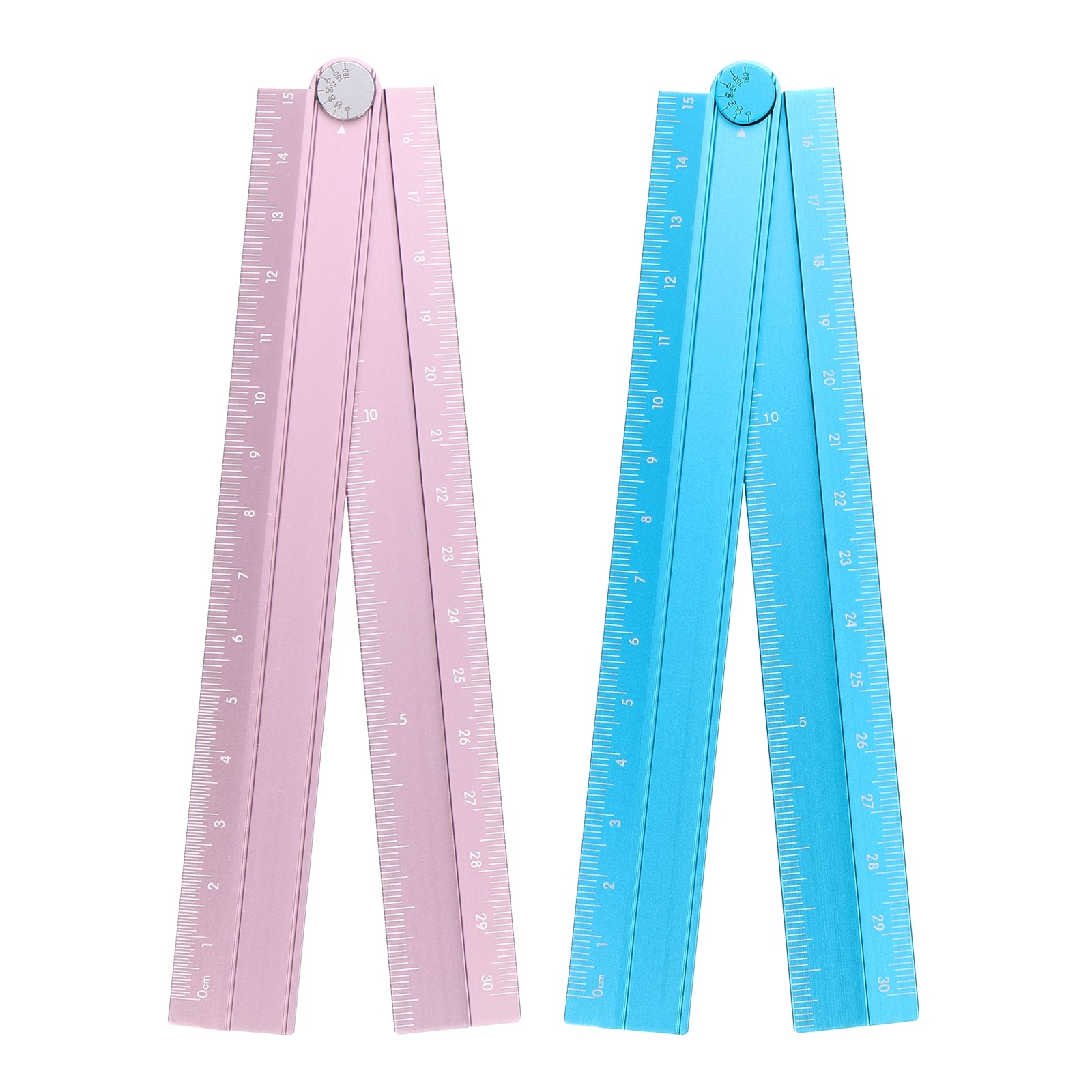 2pcs Folding Straight Ruler 30cm Metric Aluminum Alloy Folding Ruler ...
