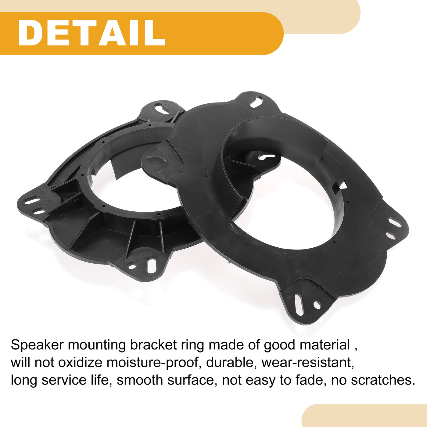 Speaker Spacer Ring Tweeter Speaker Spacer Adaptor For Mazda CX-5 For 6.5\" 2 Pcs