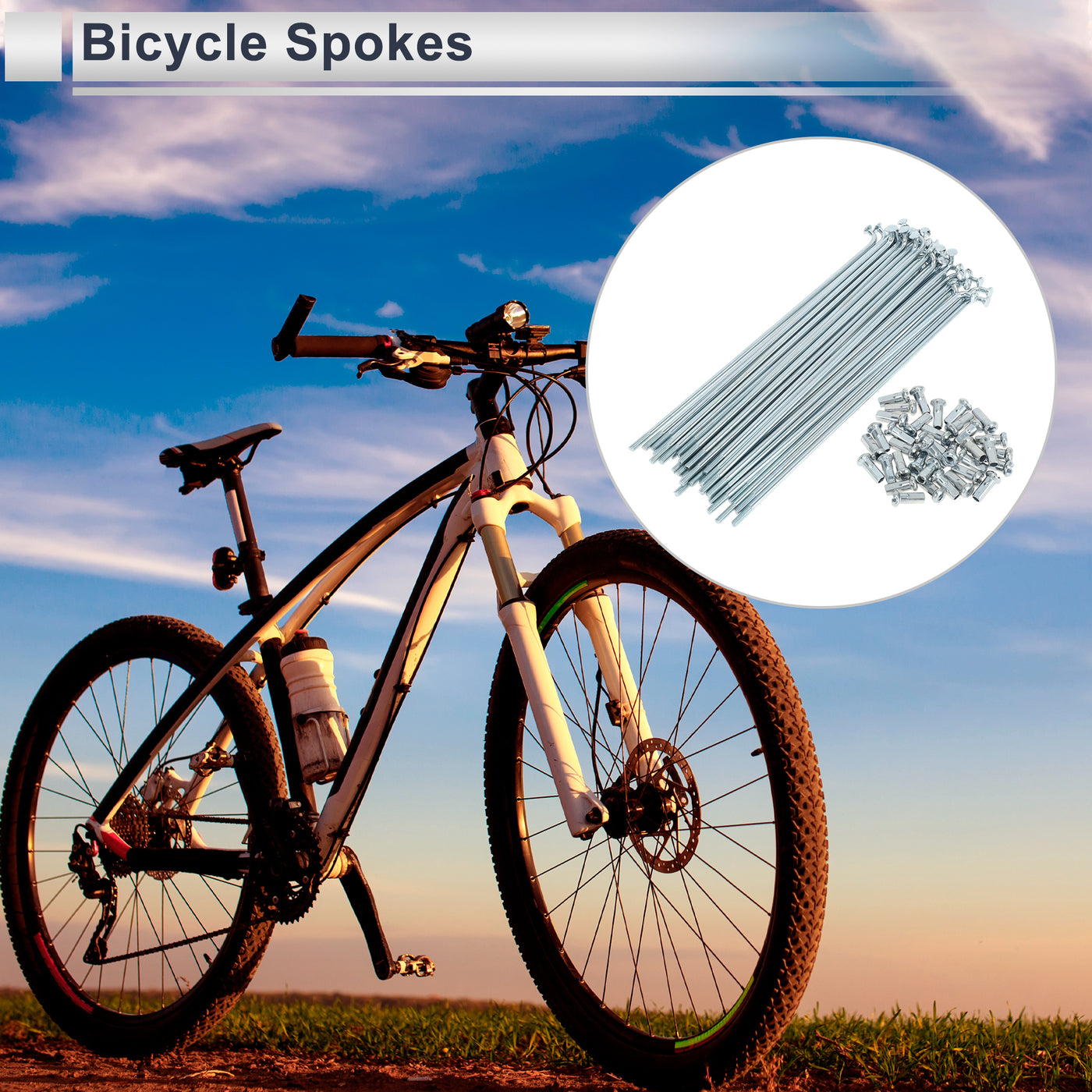 1 Set Universal Bicycle Spokes 12G 165mm Length Bike Wheel Spokes ...