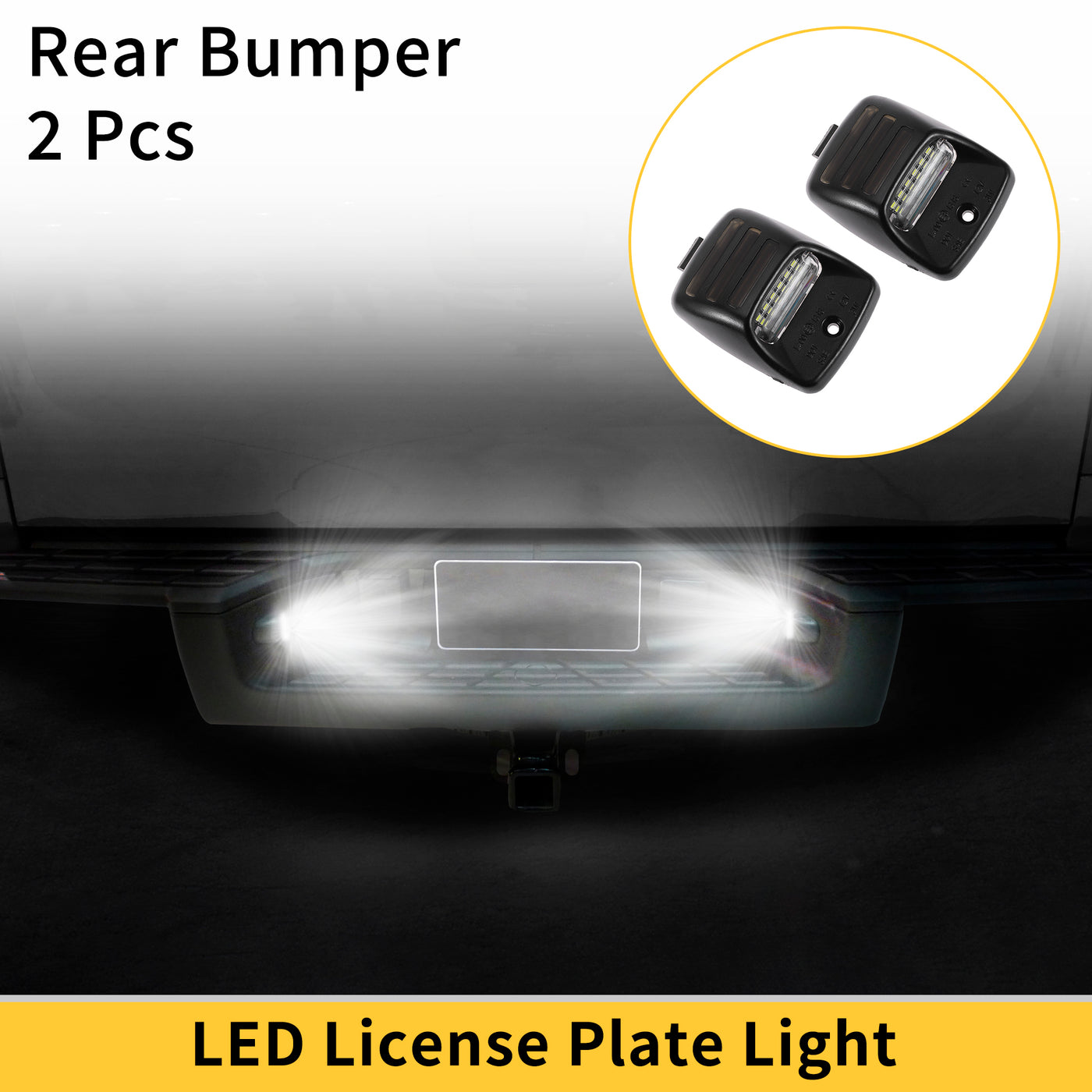 2 Pcs LED License Plate Light Tag Lamp Assembly for Toyota Tundra 2000 ...