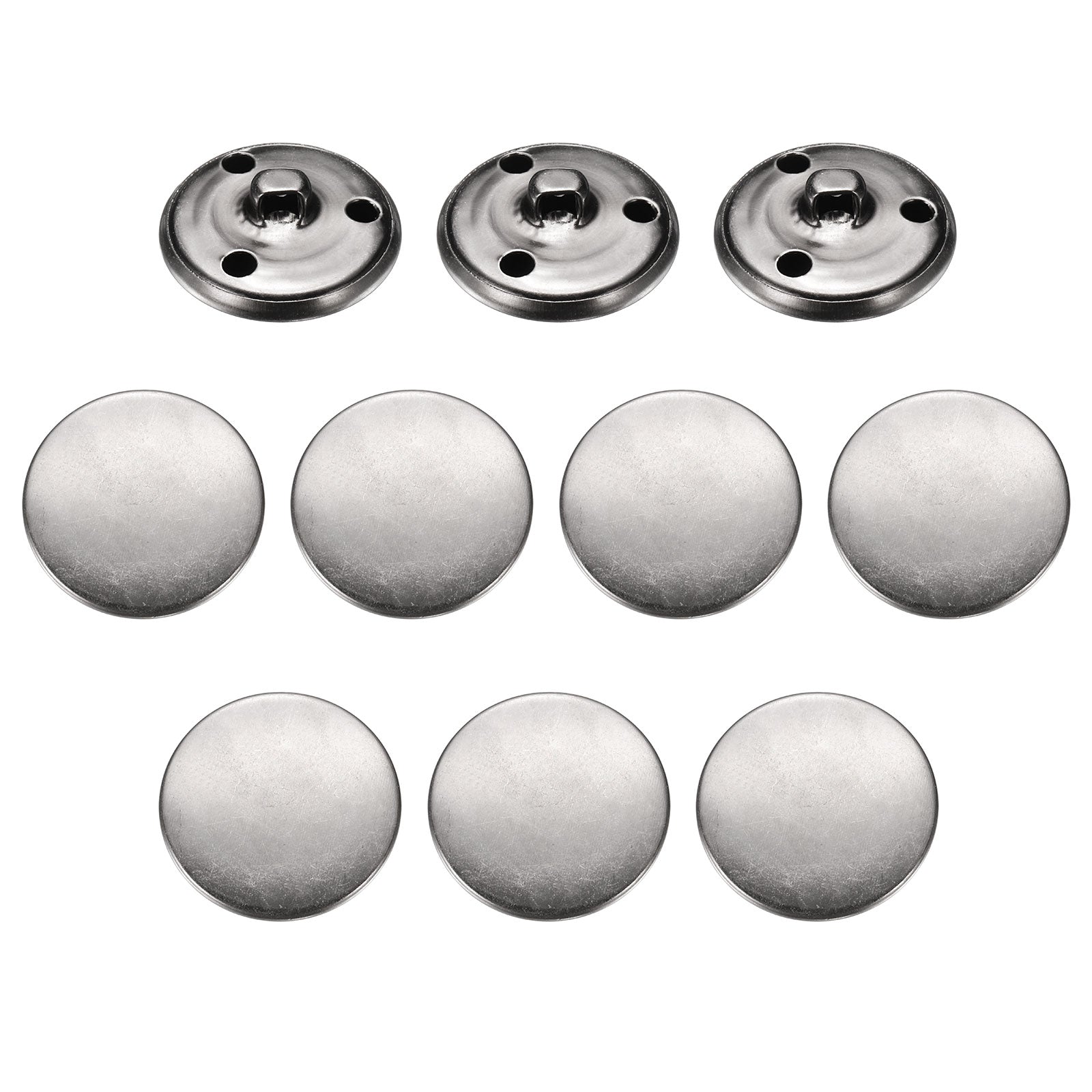 10pcs Metal Antiqued Button 23mm Round Metal Sewing Buttons Gunmetal ...