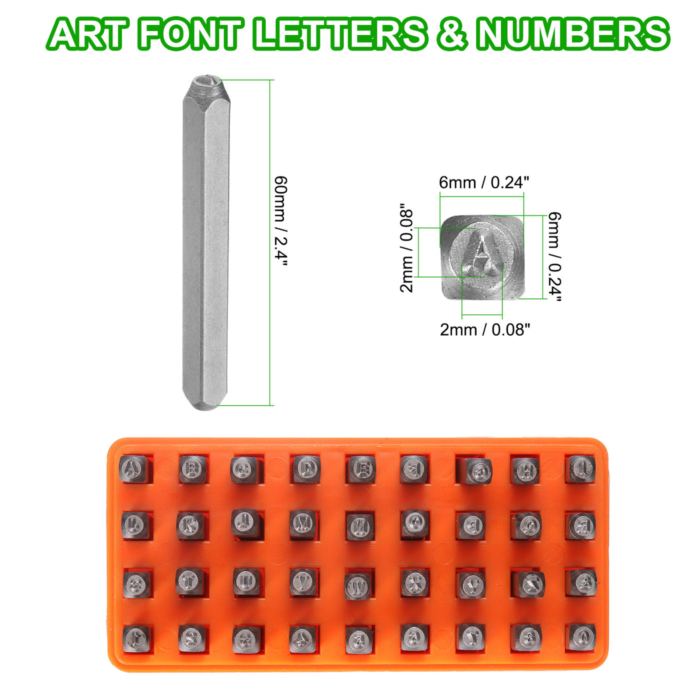 Custom Leather Stamp 36 Pcs Number Letter Stamp Punch Set Leather