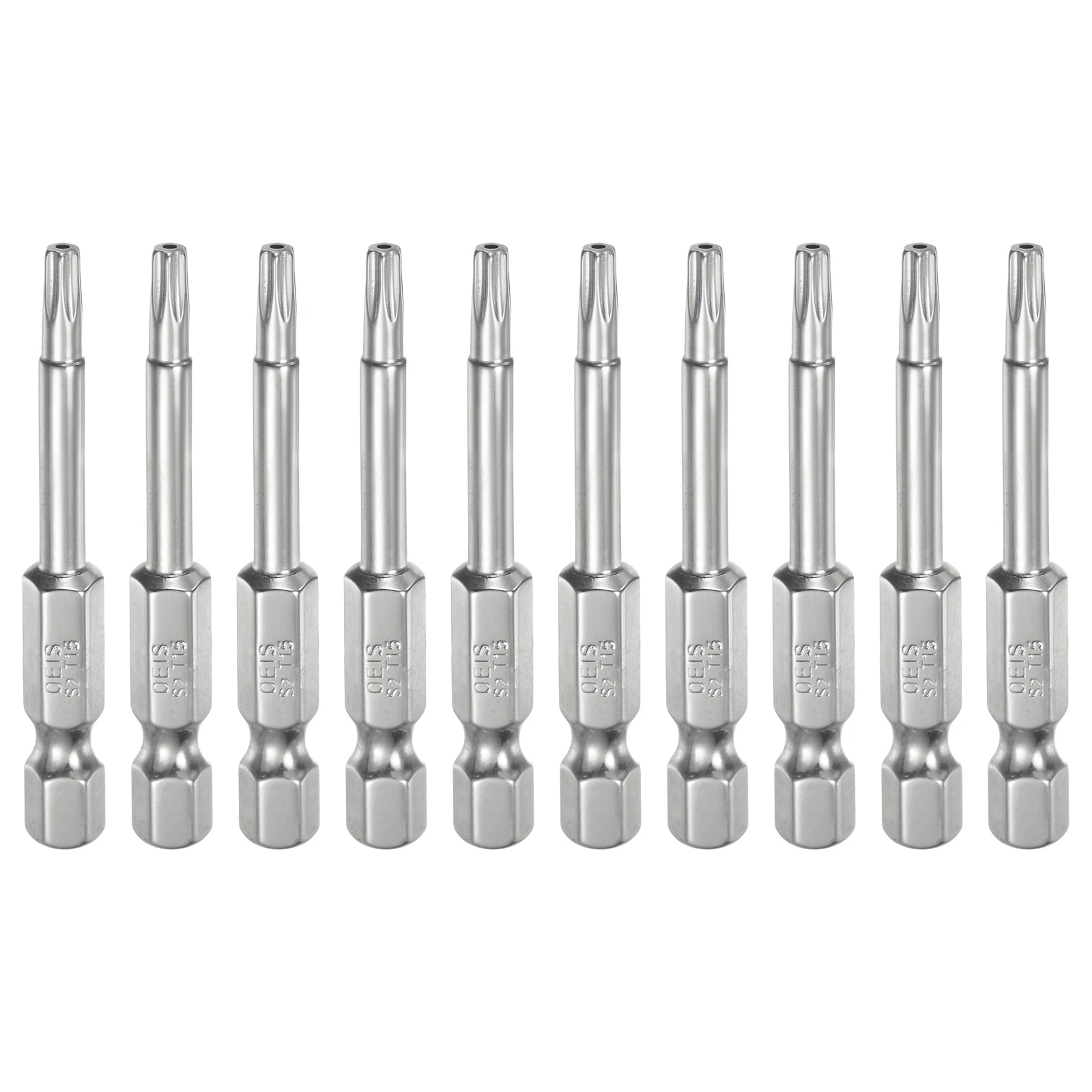 10pcs T15 Security Torx Bit 1/4