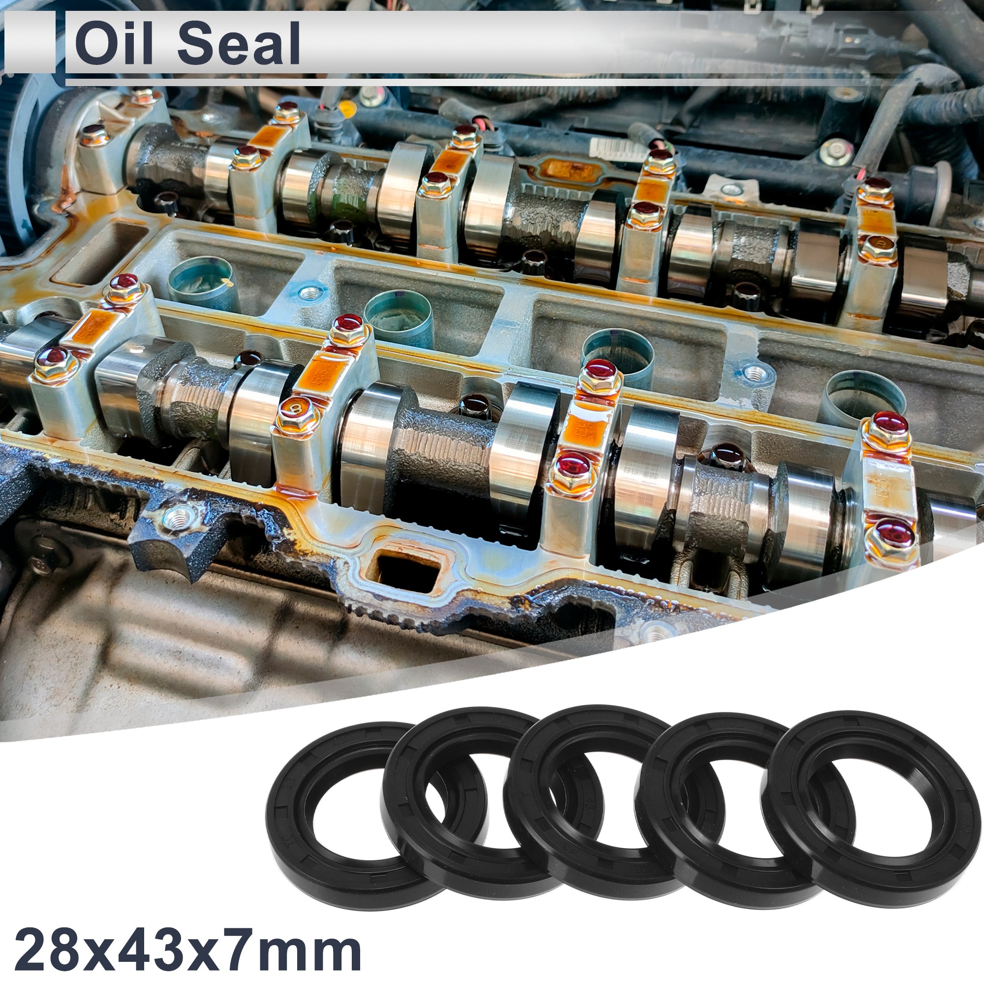 Oil Seal TC Seal Ring Rotary Shaft Seal 28x43x7mm High Pressure Nitrile ...
