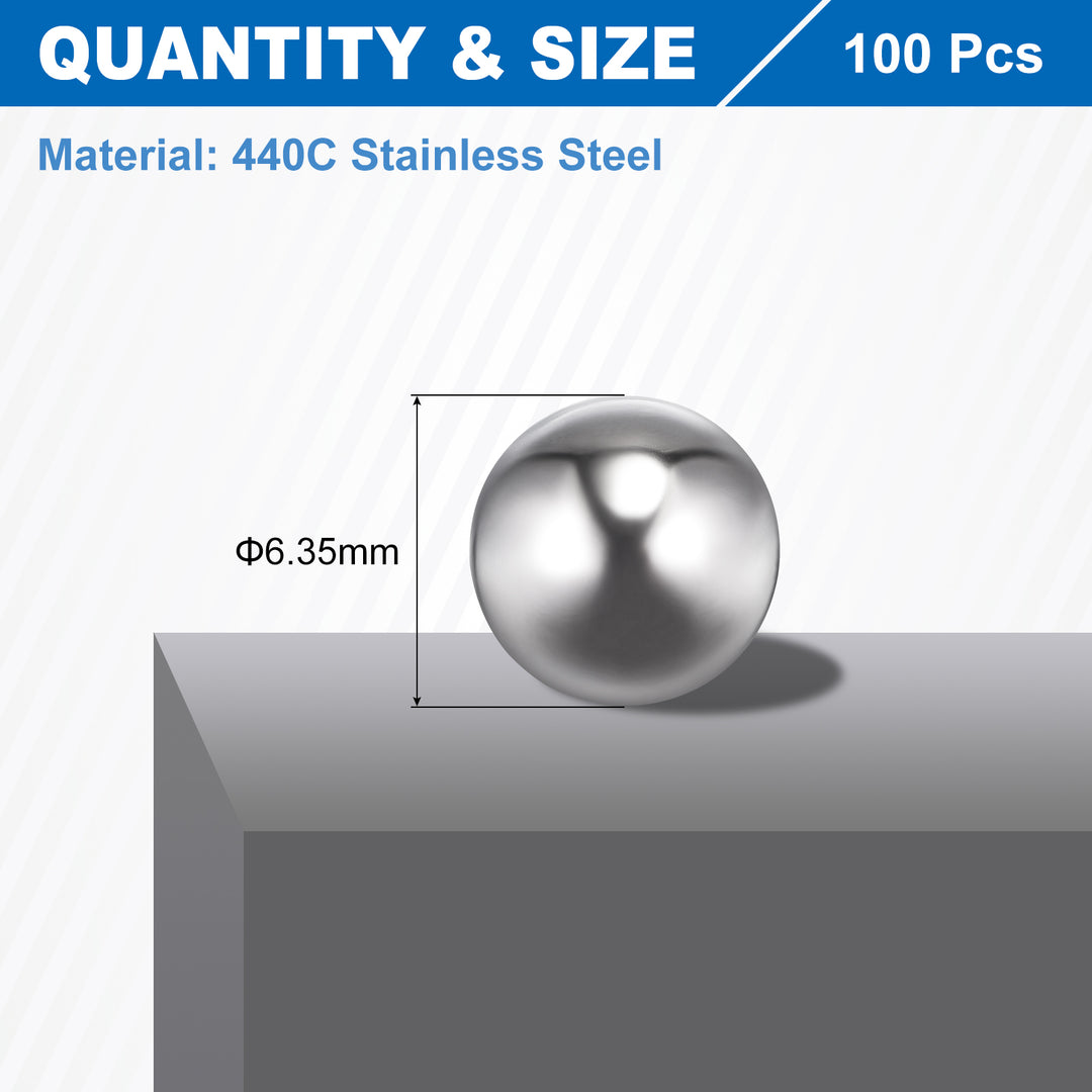 8mm G100 Grade Stainless Ball Bearings - Pack of 100 | Bearing Station