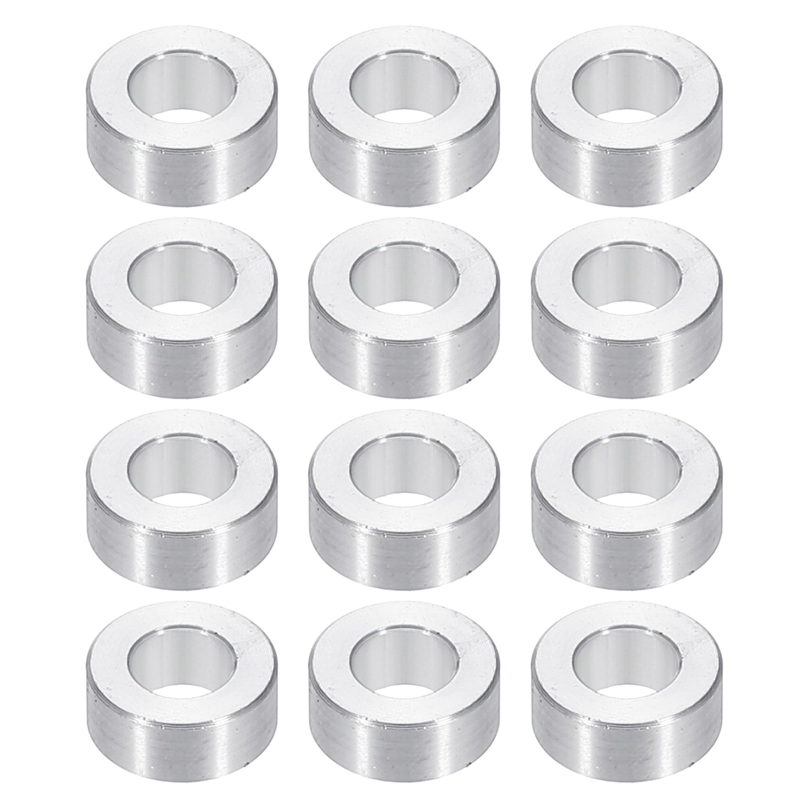 M6 Aluminum Spacer,12 Pcs Metal Spacers Aluminum 6.2mm ID x 12mm OD x ...