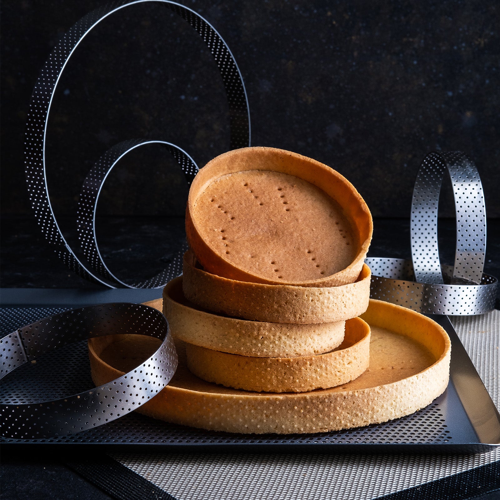 2pcs Perforated Cake Rings 5.91