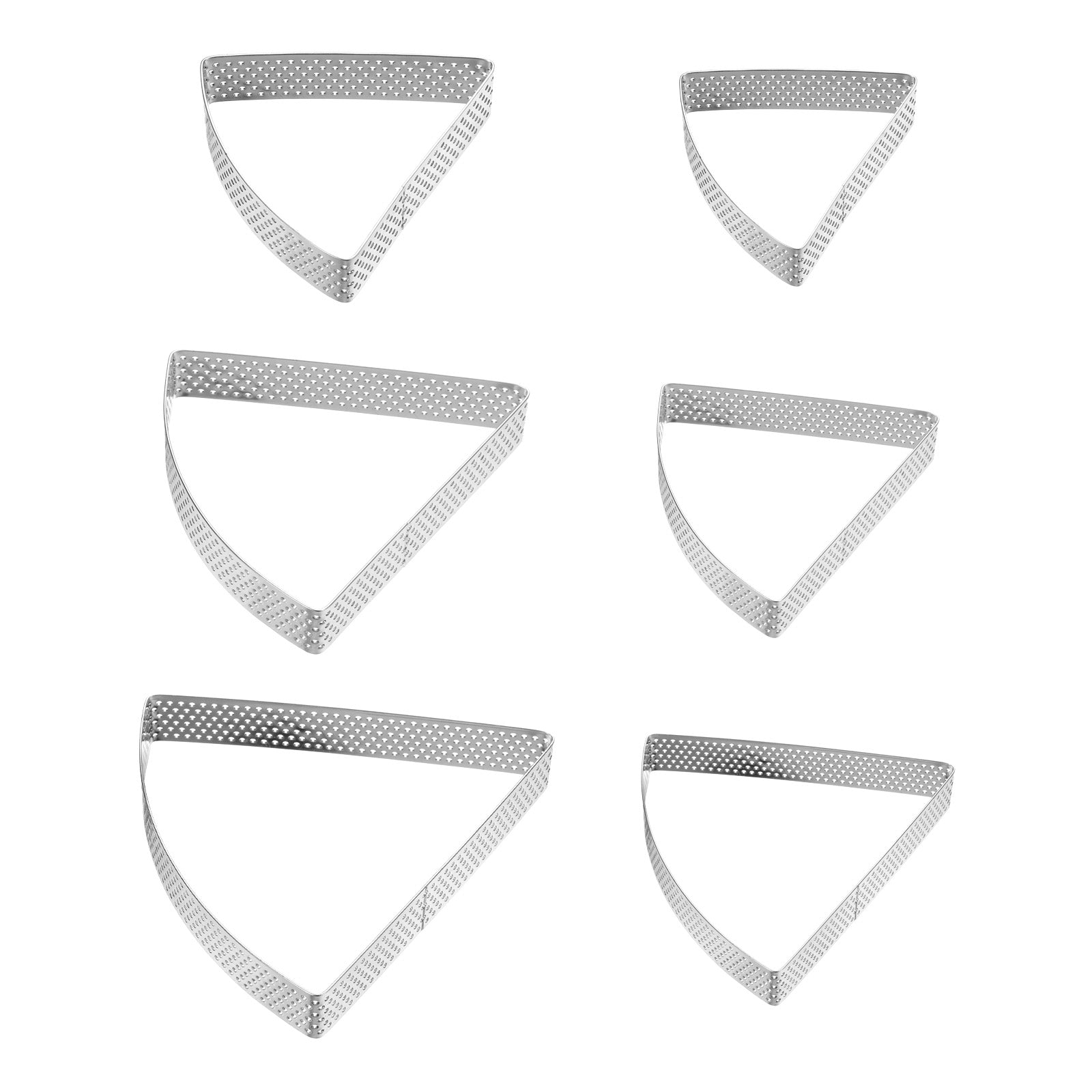 Perforated Cake Rings Set Stainless Steel Fan-shaped Tartlet Ring ...
