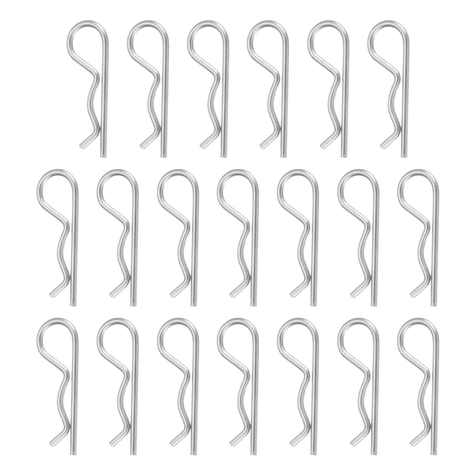 Uxcell 20 Pcs Hitch Pin Clip, 3mm x 60mm 304 Stainless Steel Retaining ...