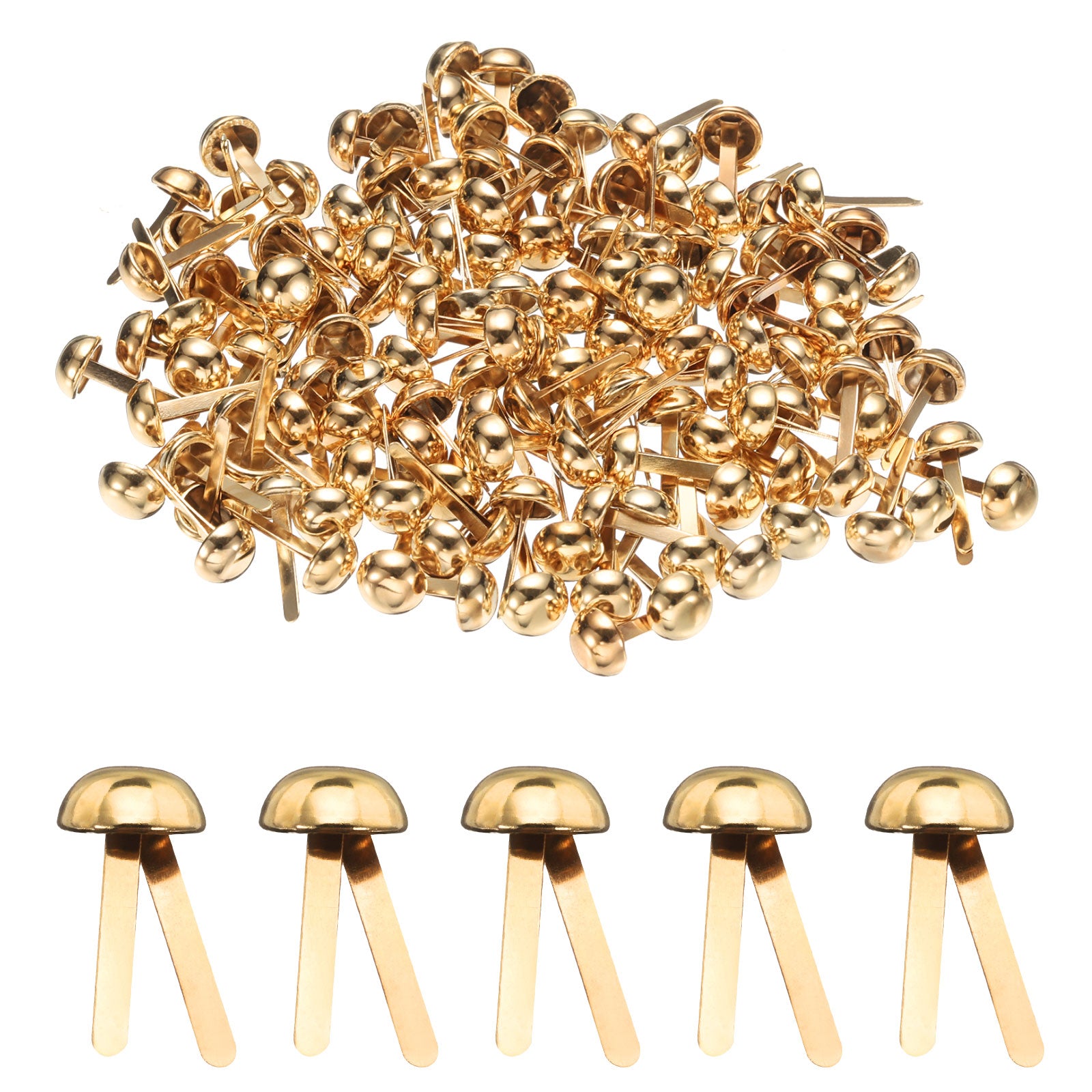 100pcs Brads Paper Fastener, 6mmx13mm Metal Split Pin for Paper Craft ...