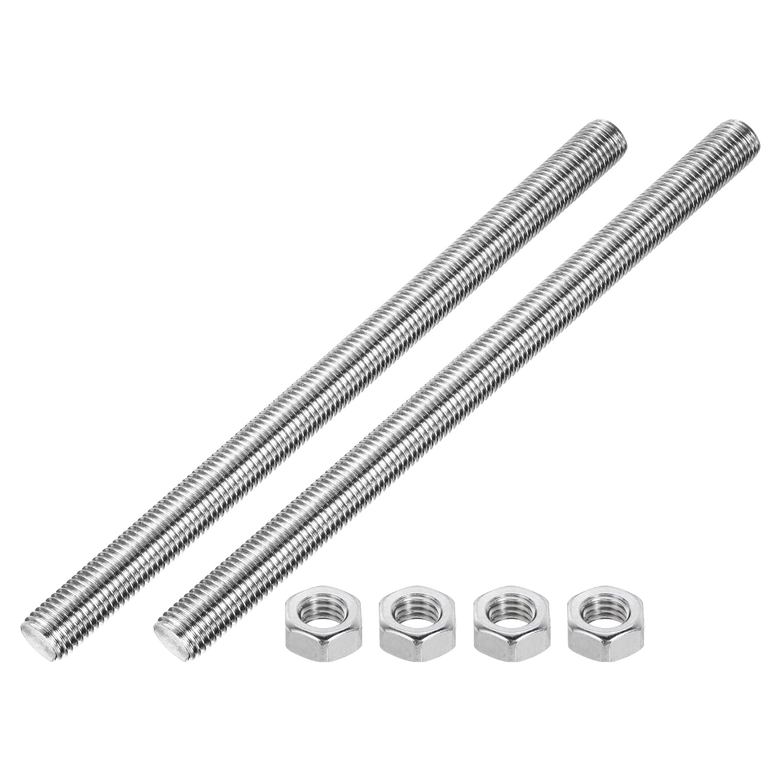 Fully Threaded Rod M16 x 250 2mm Pitch 304 Stainless Steel with Screw ...