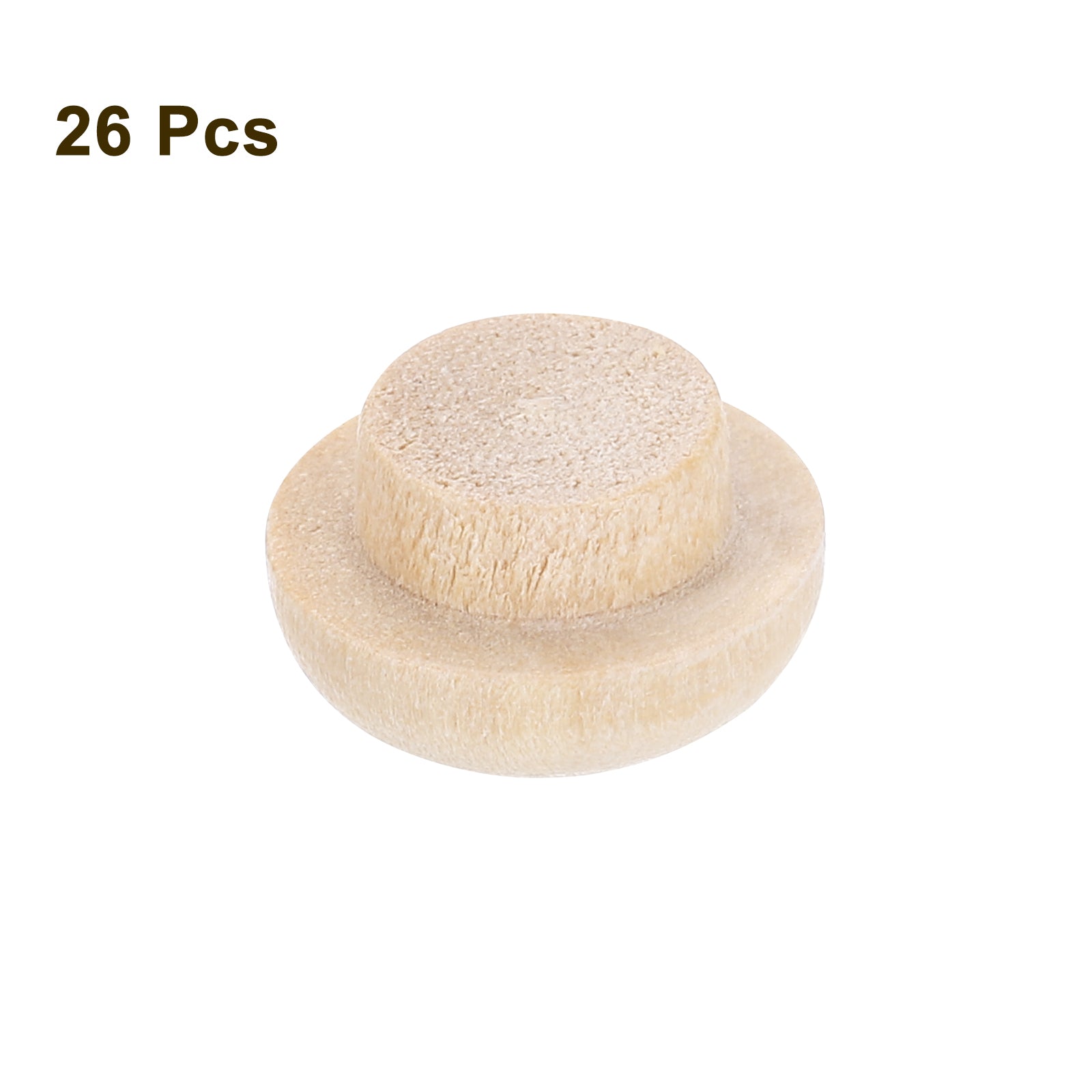 26Pcs Wood Button Plugs 8mm/0.31