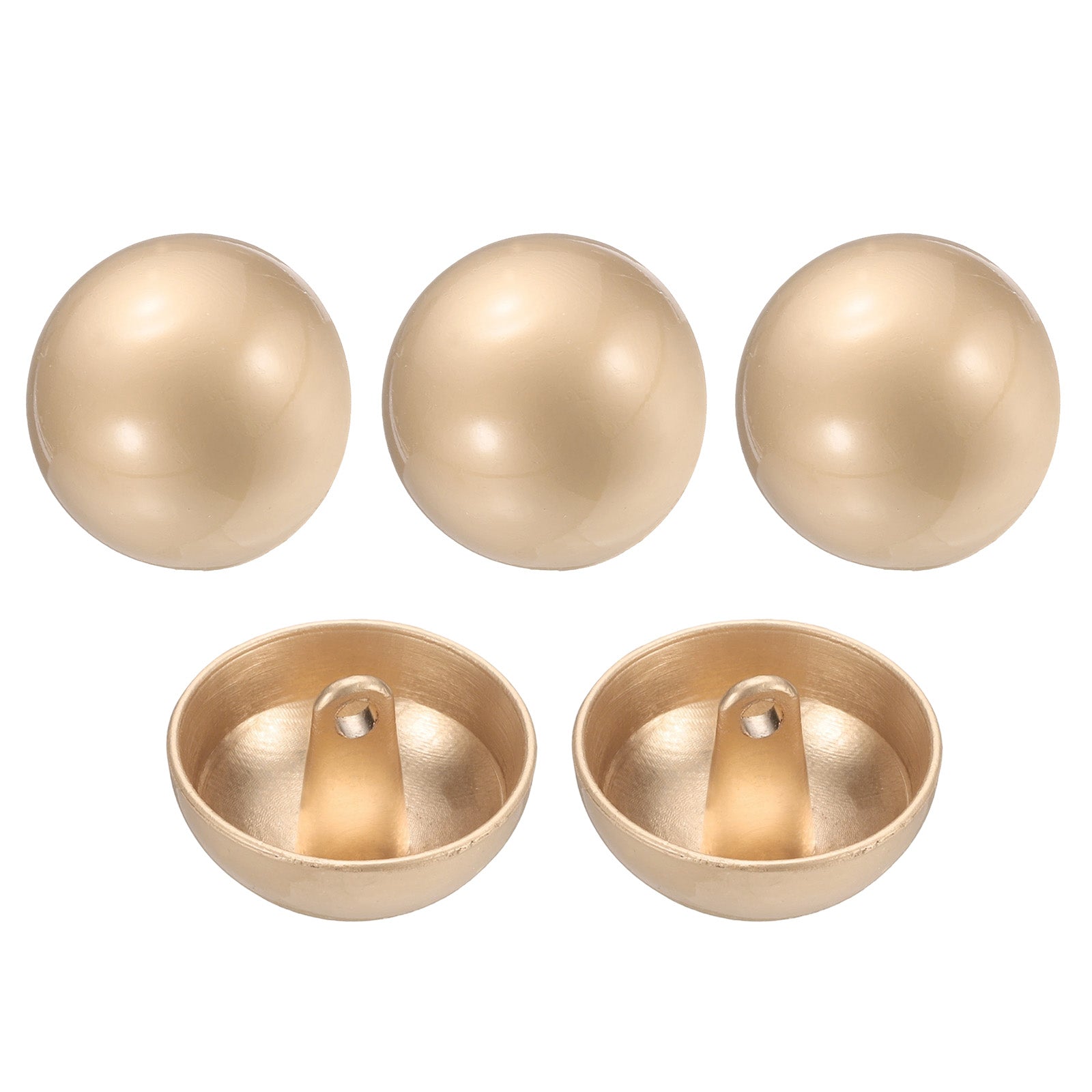 5pcs Metal Round Sewing Buttons 20mm Single Hole Craft DIY Button, Gold ...