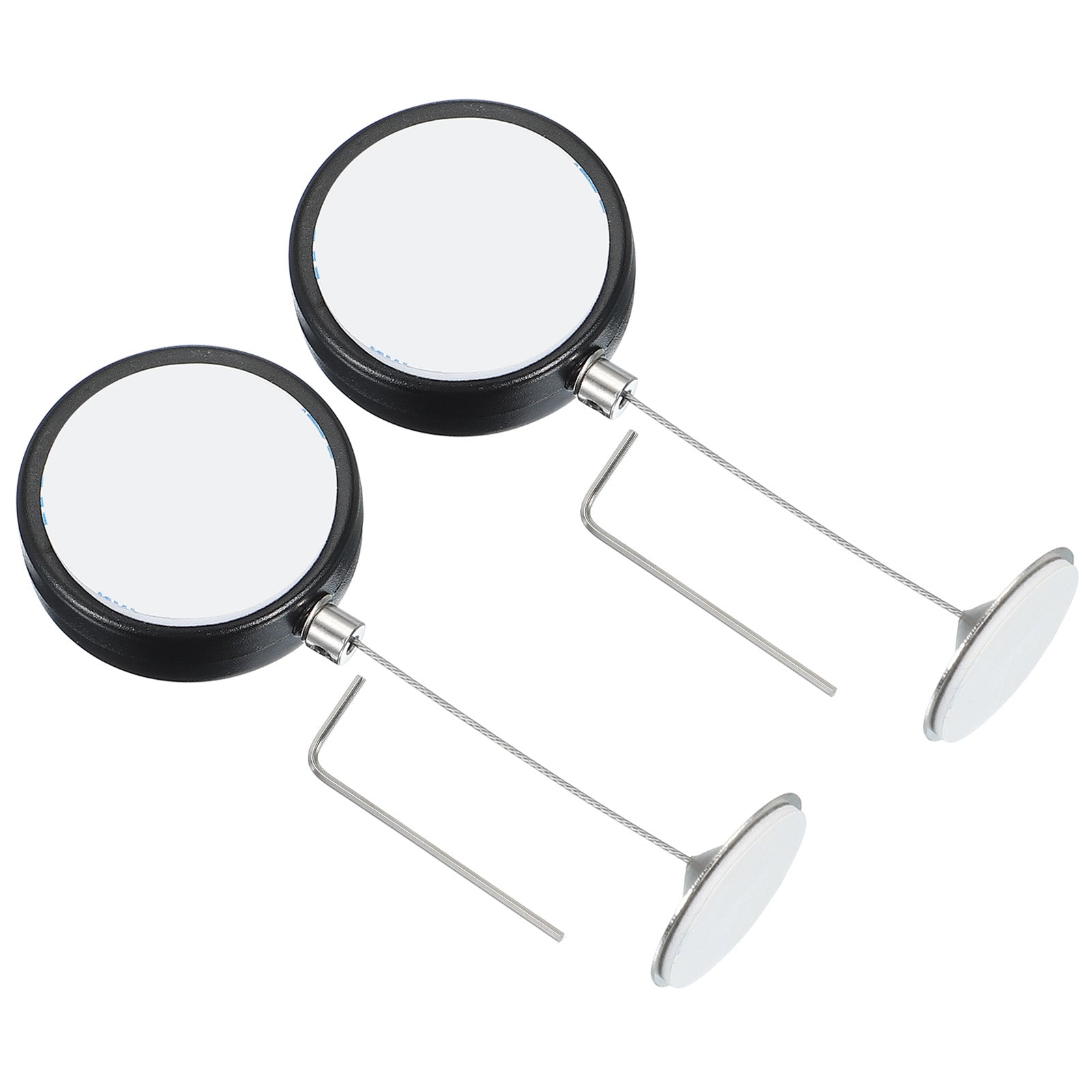 2 Pcs Retractable Remote Control Tether Remote Cable Lock W Round Iron ...