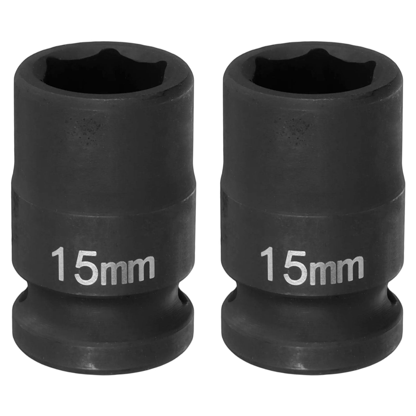 2pcs 6-Point Impact Socket 15mm Socket 1/2