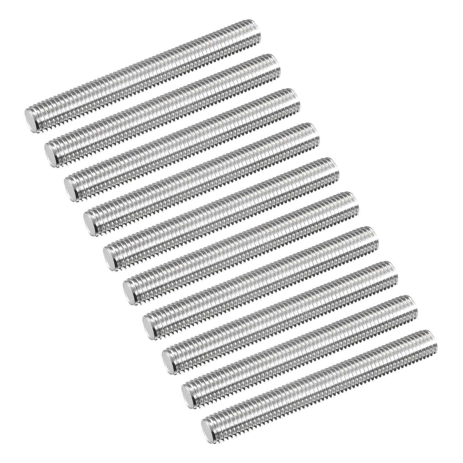 Fully Threaded Rod M12 x 100mm 1.75mm Thread Pitch 304 Stainless Steel ...