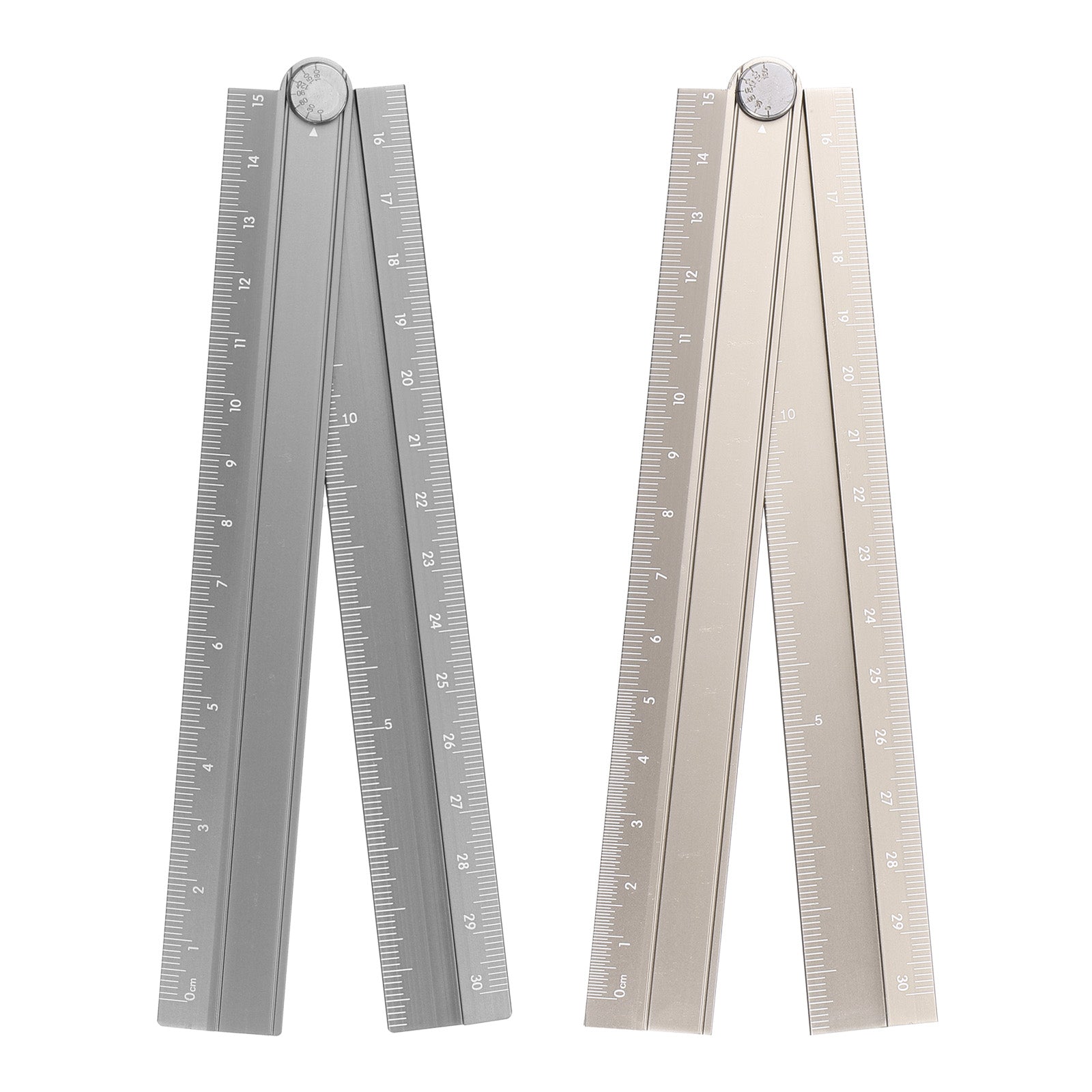 Braun Ruler 2pcs Straight Ruler 30cm Metric Aluminum Alloy Ruler, Gray/Khaki ...