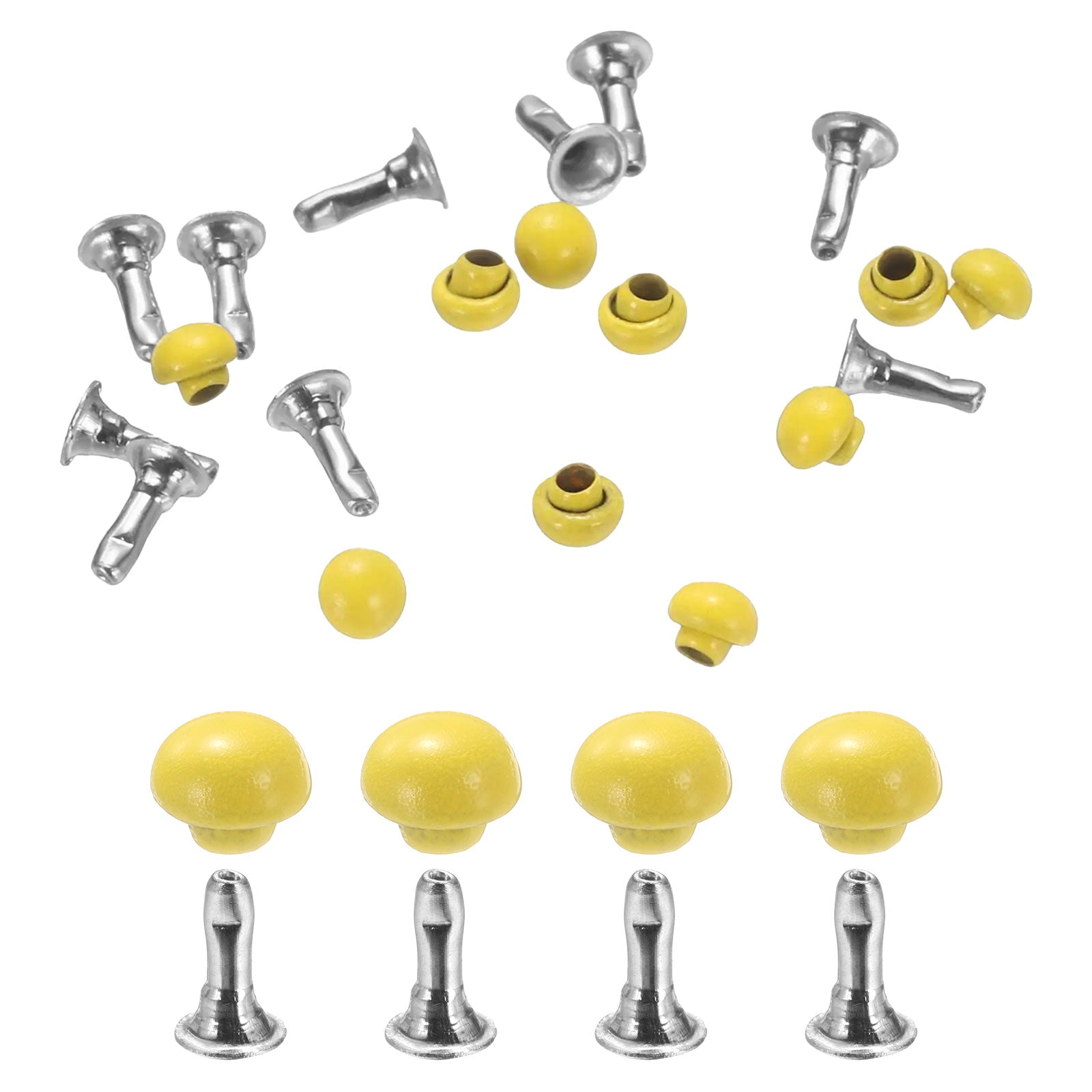 10Pcs Mini Rivet Studs 3mm Double Cap Leather Rivets Tubular Studs ...