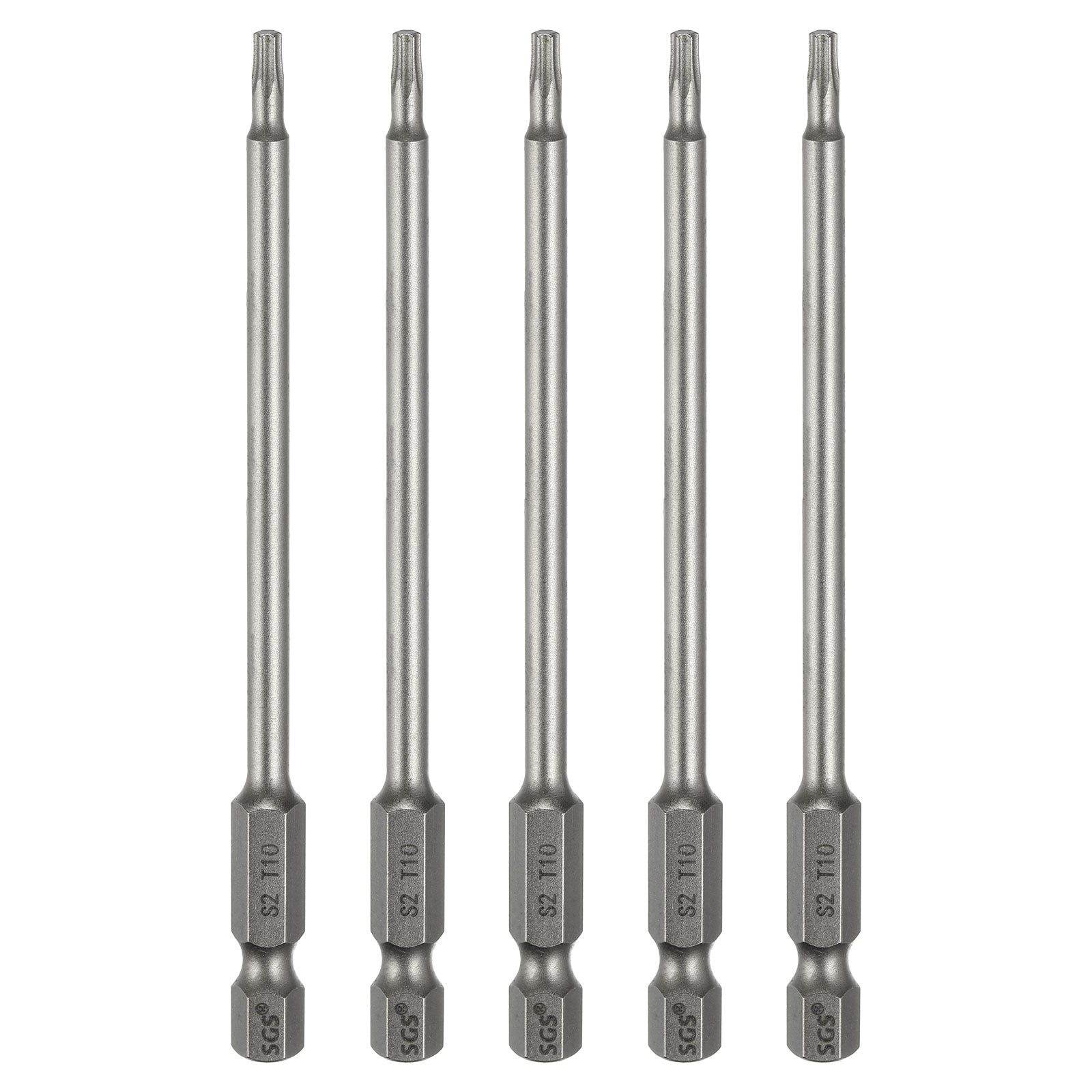 5pcs T10 Torx Head Screwdriver Bit 1/4