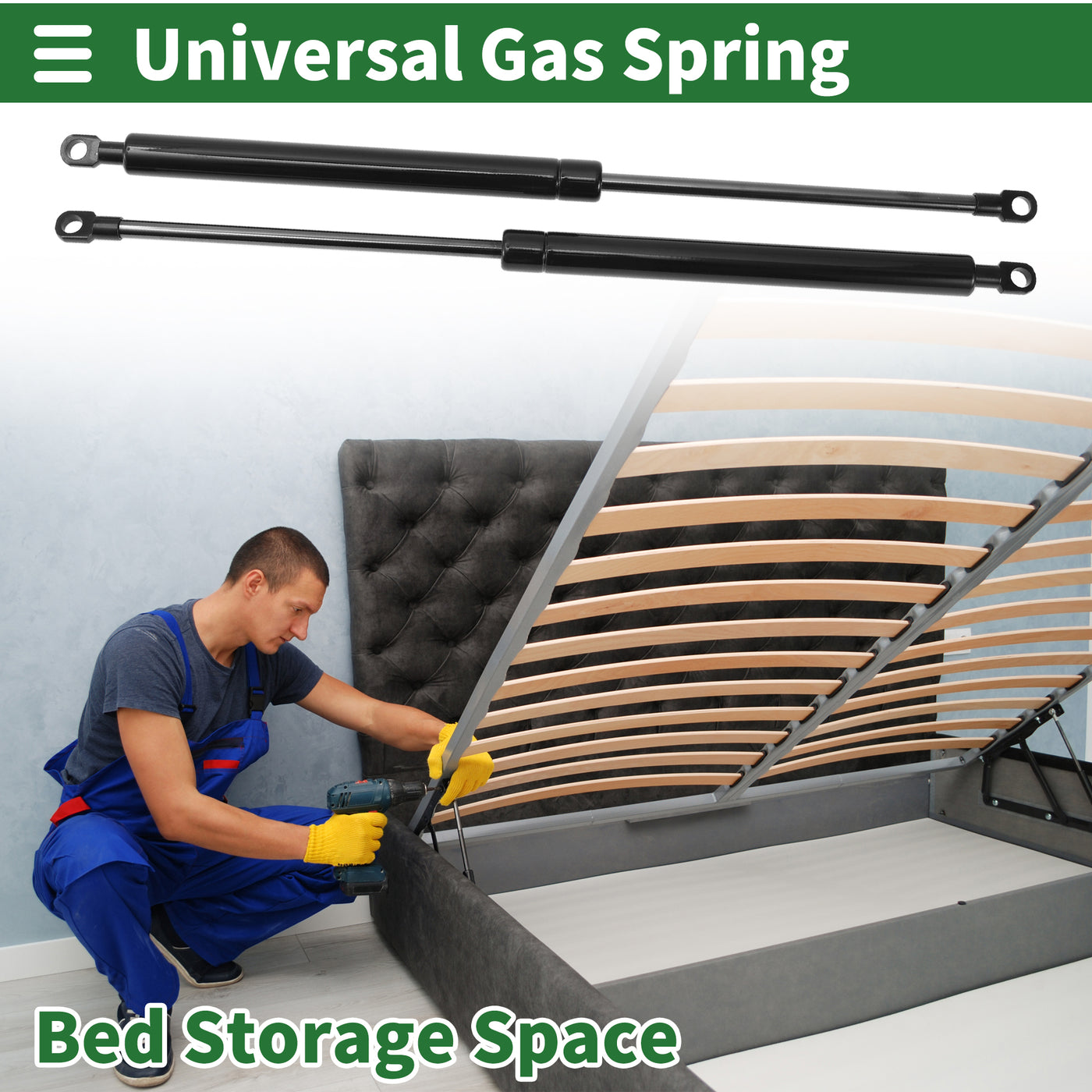 Gas Springs 100N - Lid Supports For Cabinets & Doors With Smooth Motion