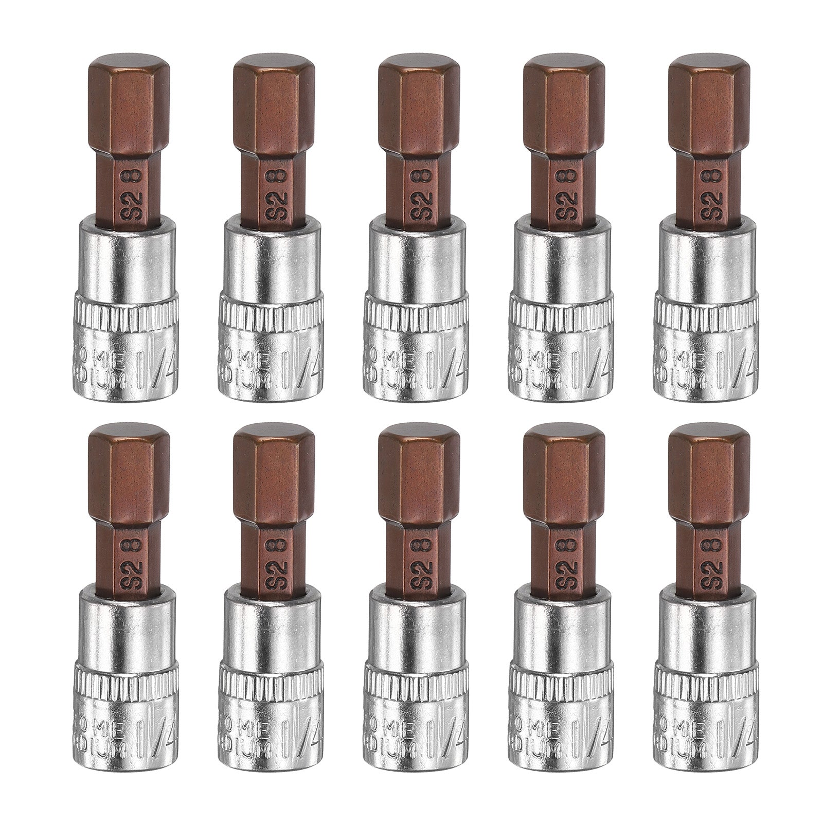 10pcs H8 Hex Bit Socket 1/4