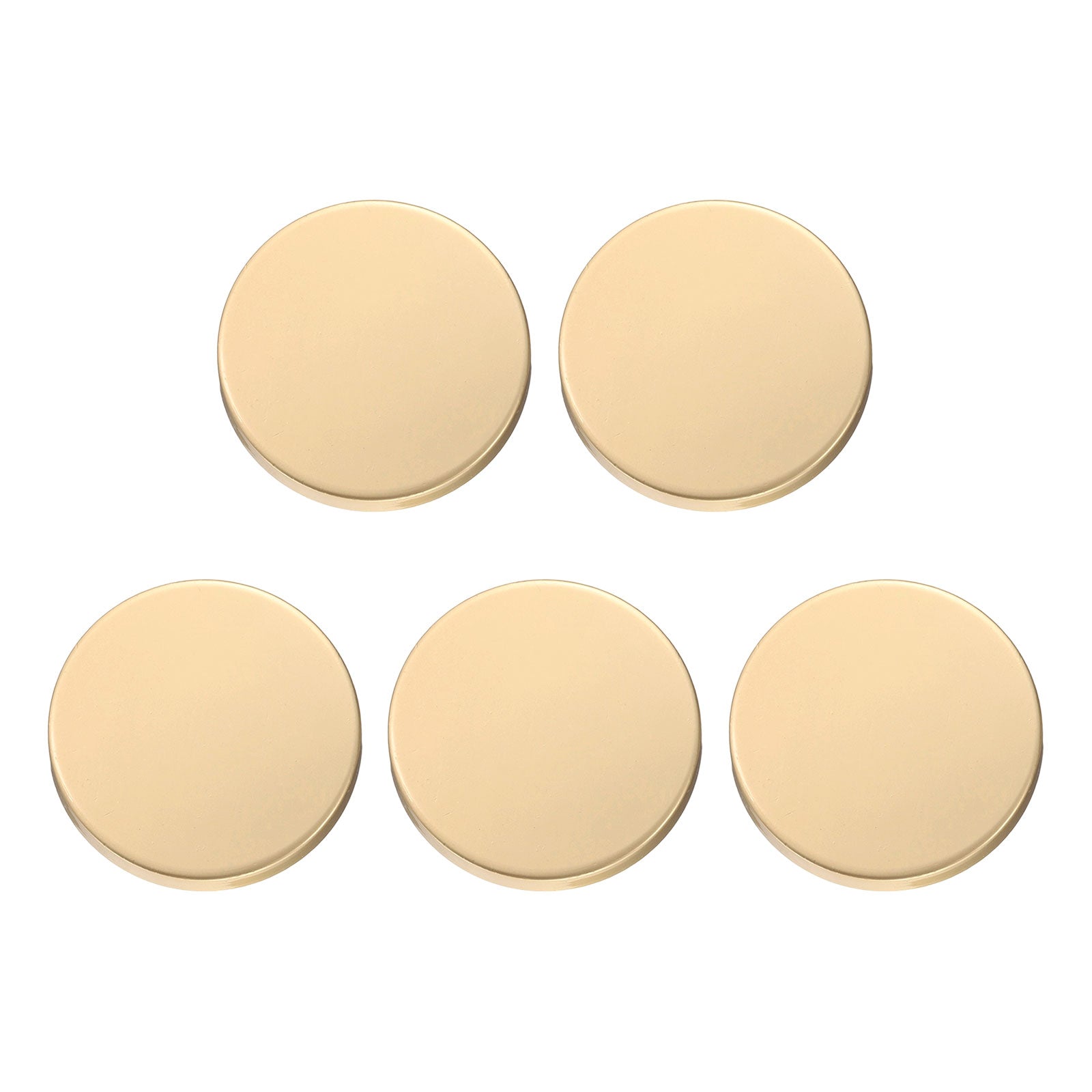 5pcs Metal Round Buttons 25mm Alloy Flat Sewing Buttons, Matte Gold ...