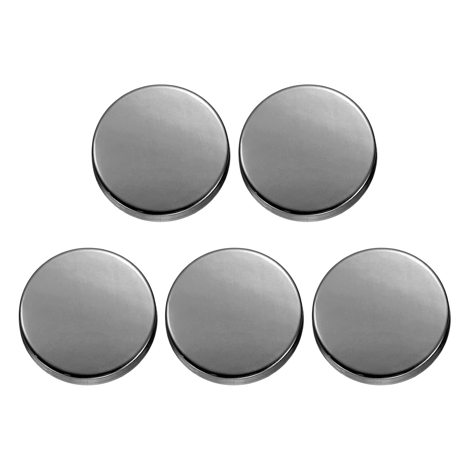 5pcs Metal Round Buttons 18mm Alloy Flat Sewing Buttons, Black | Harfington