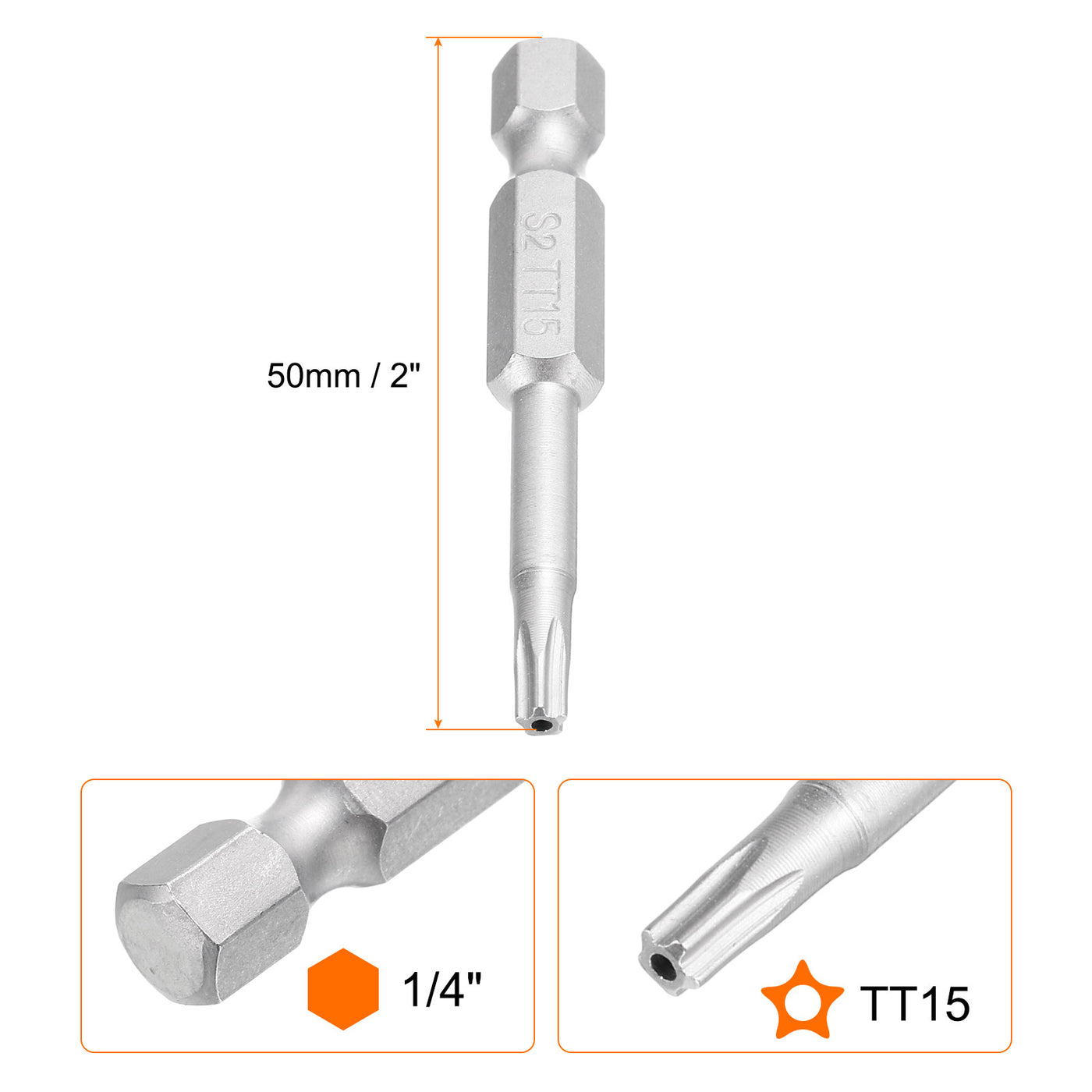 5pcs Torx Bits 1/4