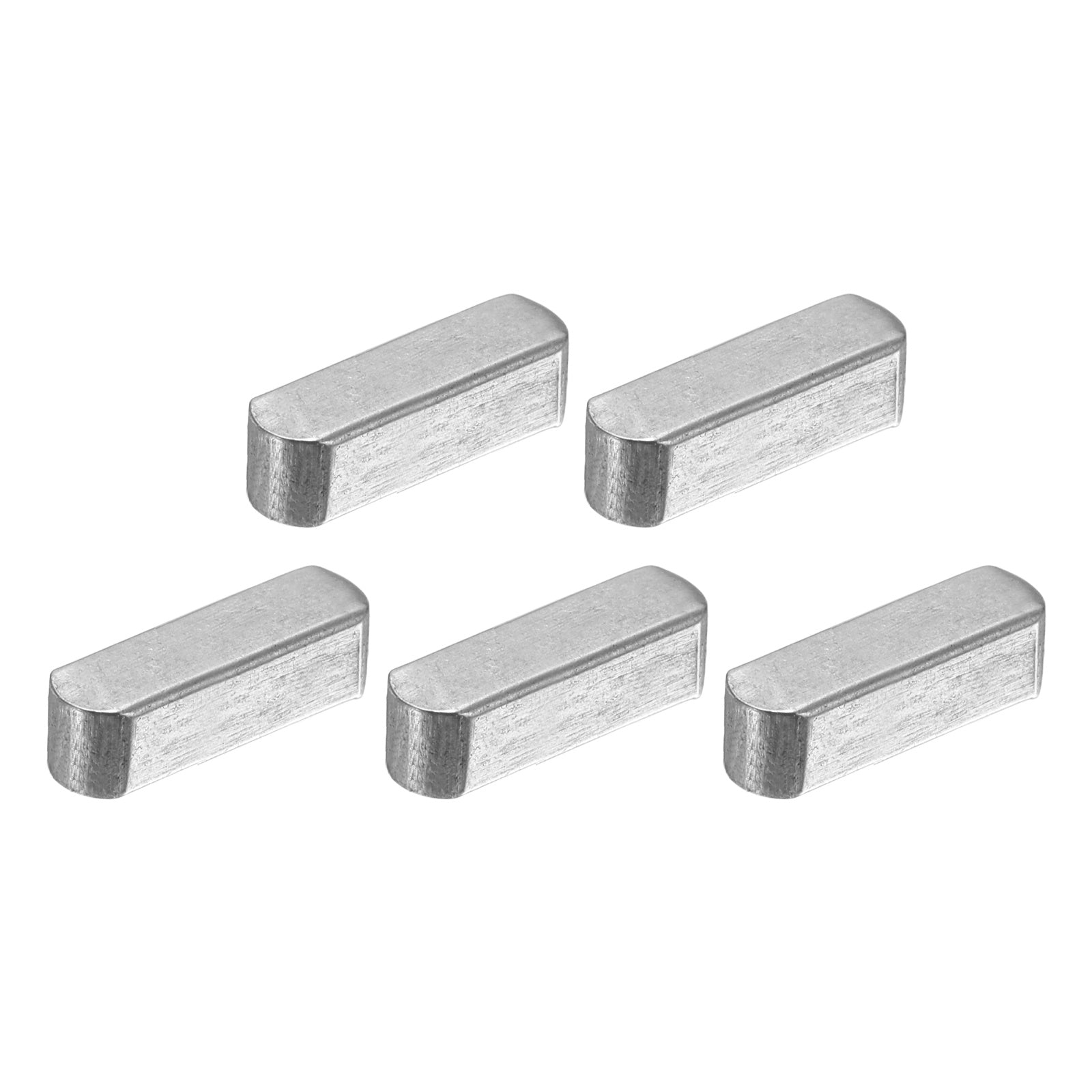 Uxcell 5Pcs Round Ended Feather Key, 3x3x10mm Carbon Steel Parallel ...