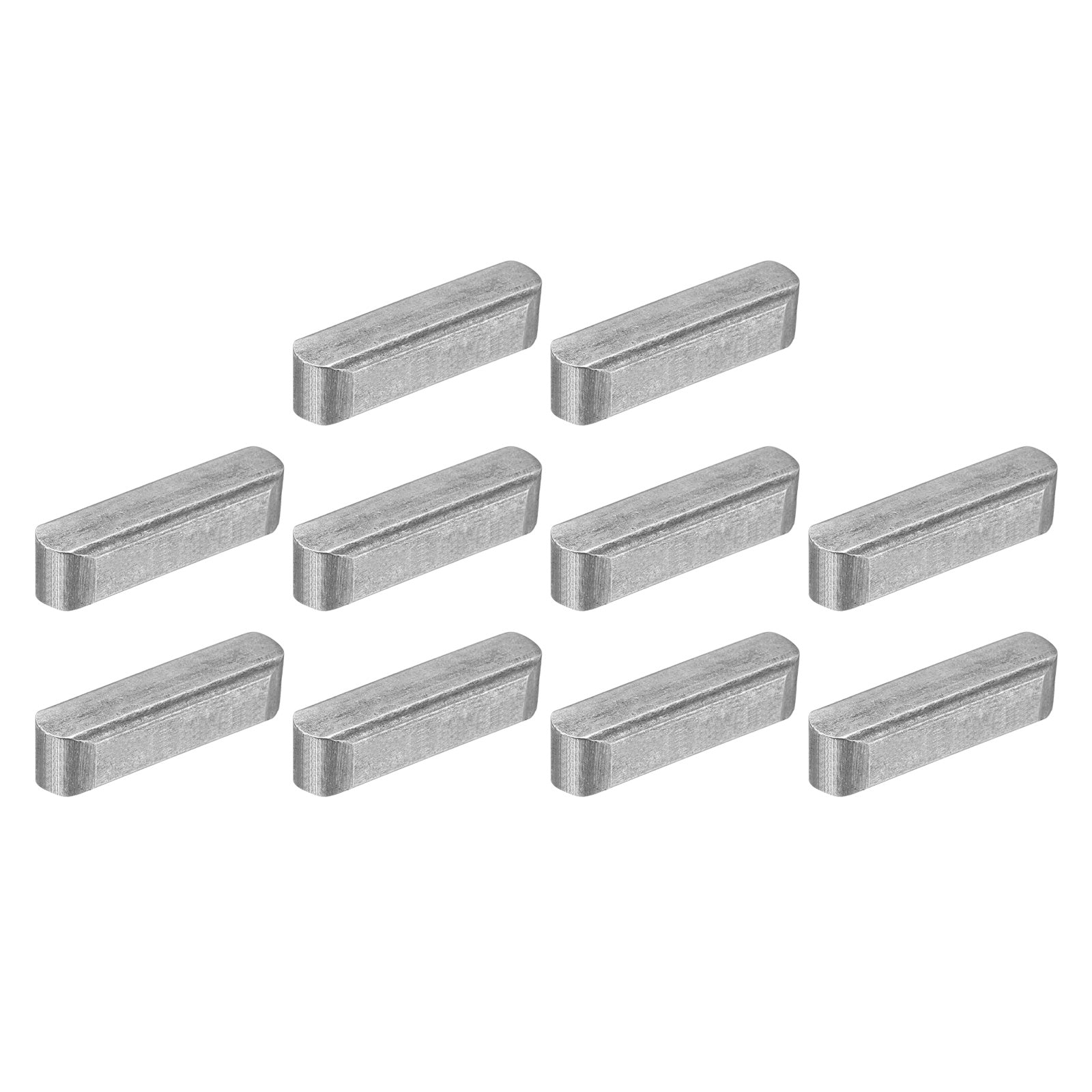 Uxcell 10Pcs Round Ended Feather Key, 5x5x20mm Carbon Steel Parallel ...