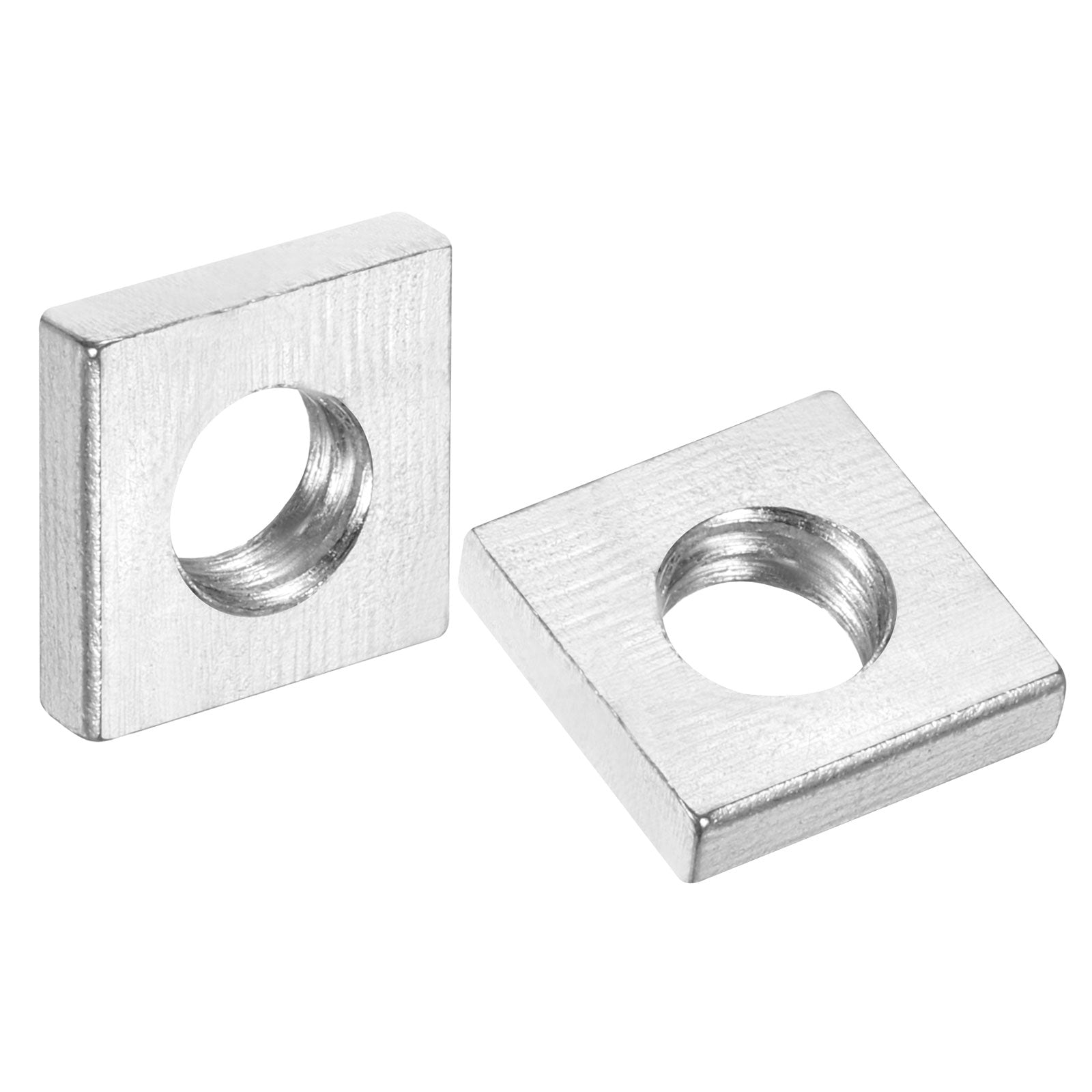 Uxcell 100Pcs M6x11mmx3mm Square Nuts, Carbon Steel Zinc Plated Coarse ...