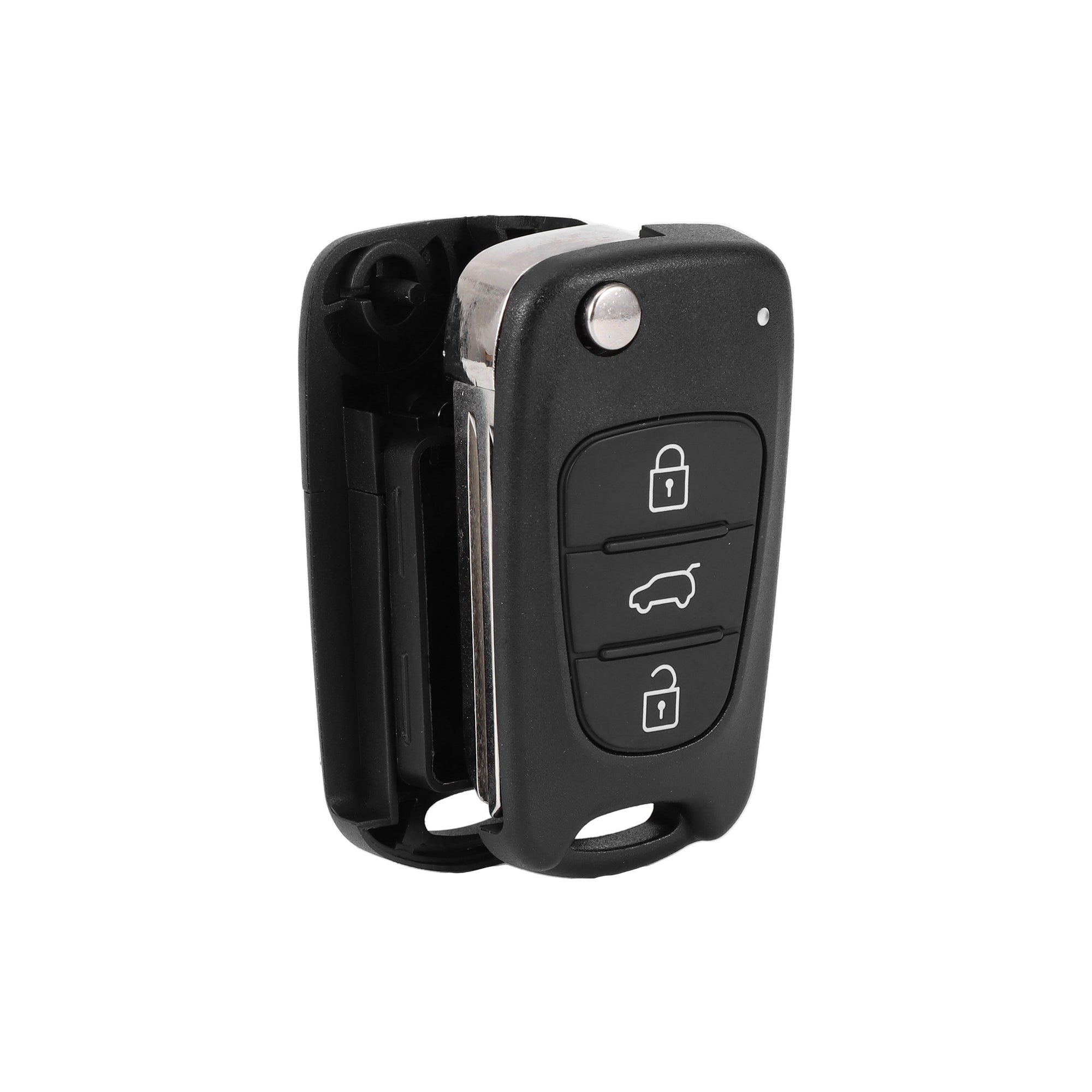 3 Button Key fob Shell Case for Kia Rio 2013 Black | Harfington
