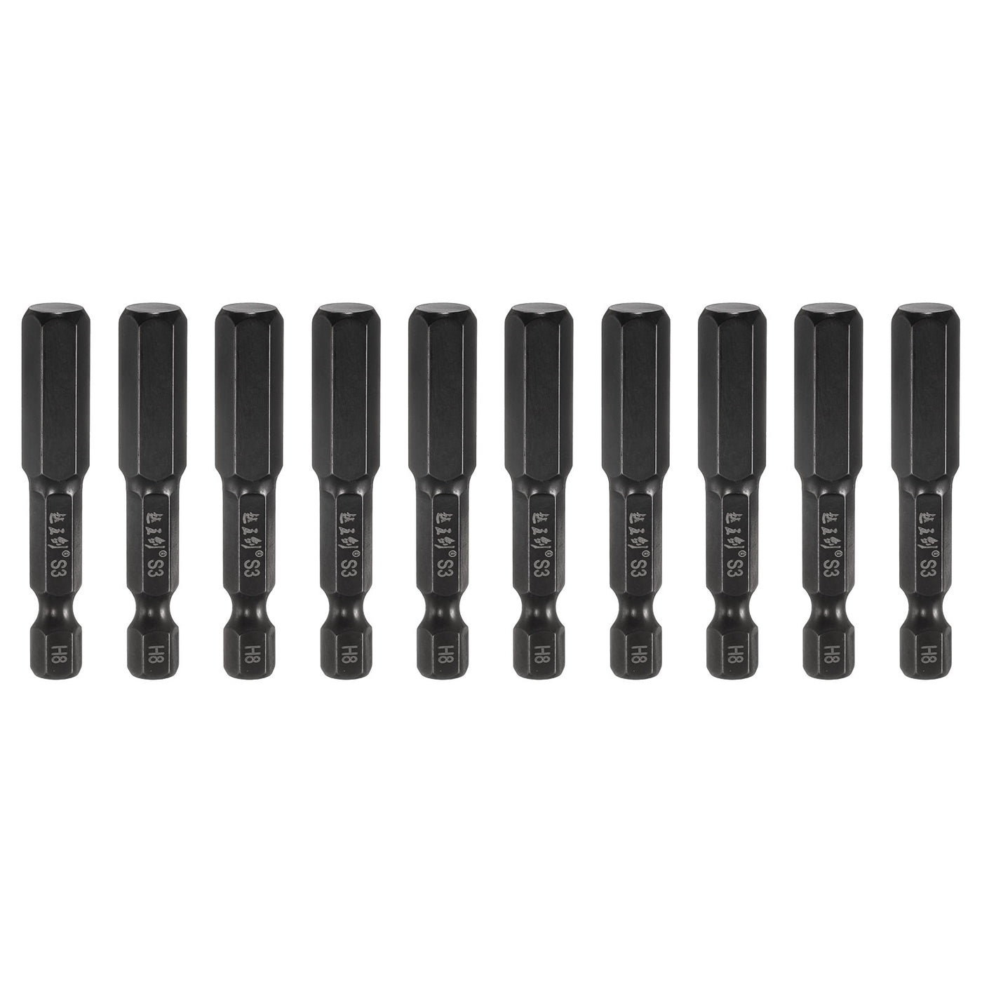 10pcs 8mm Metric Hex Head Wrench Drill Bit 50mm Length Magnetic Bits ...