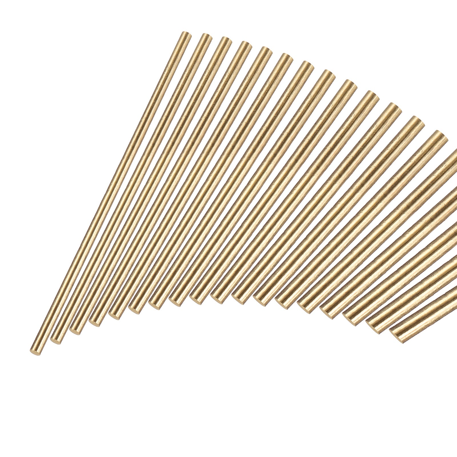 Uxcell 4mm x 100mm Brass Round Rod, Metal Solid Shaft Rods Lathe Bar ...