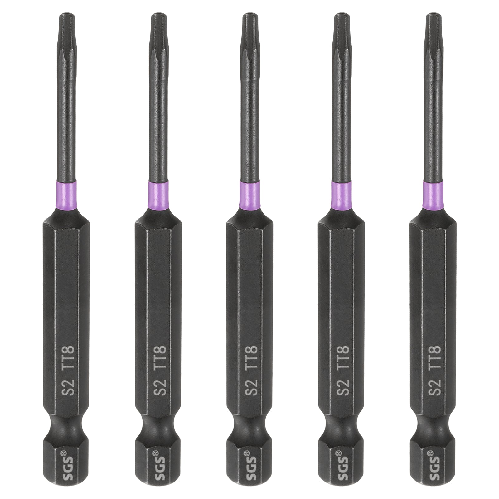 5pcs TT8 Torx Impact Screwdriver Bit 1/4