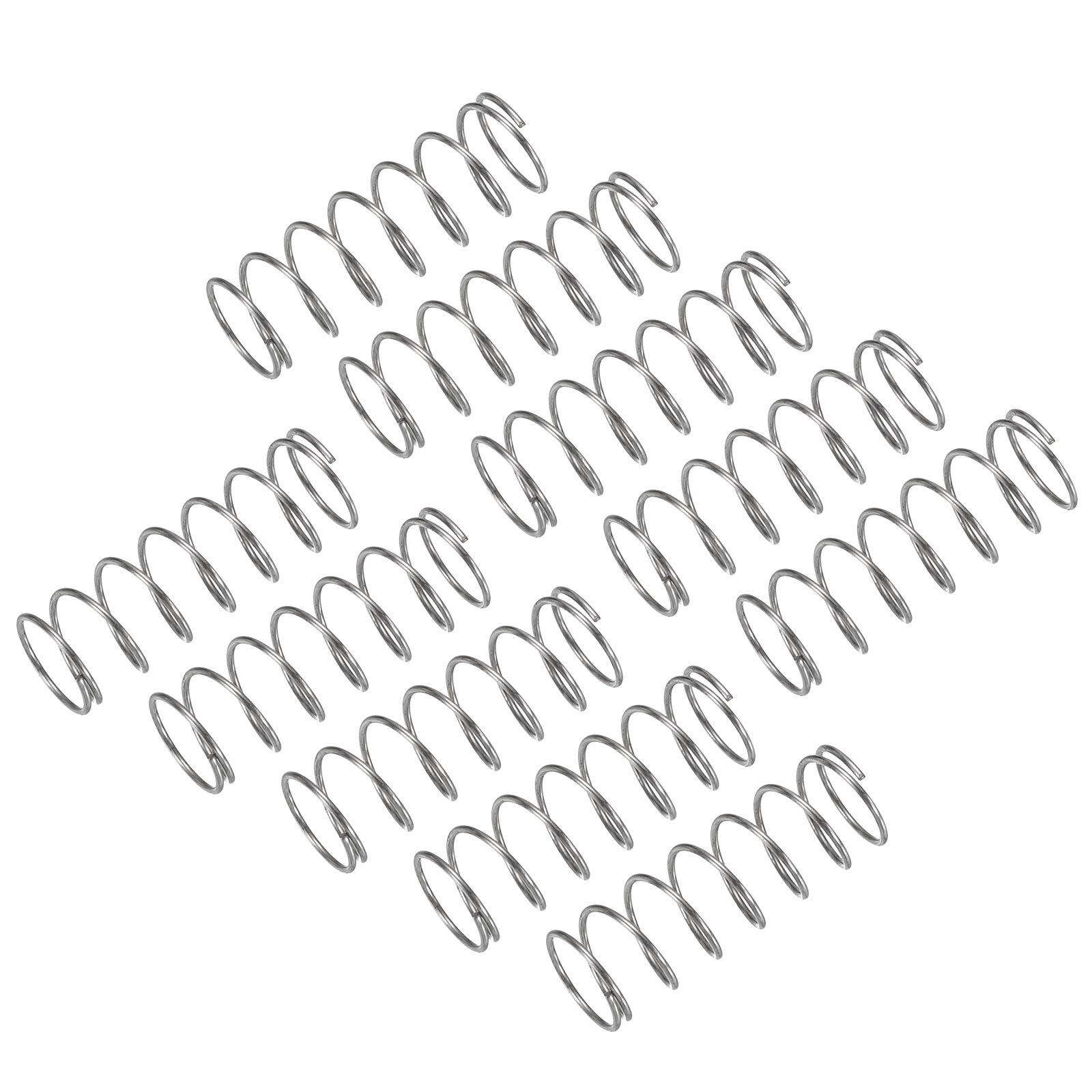 Compression Spring 7mm Uxcell 10Pcs Compression Spring, 7mm OD 0.5mm Wire 20mm Length, Silver ...