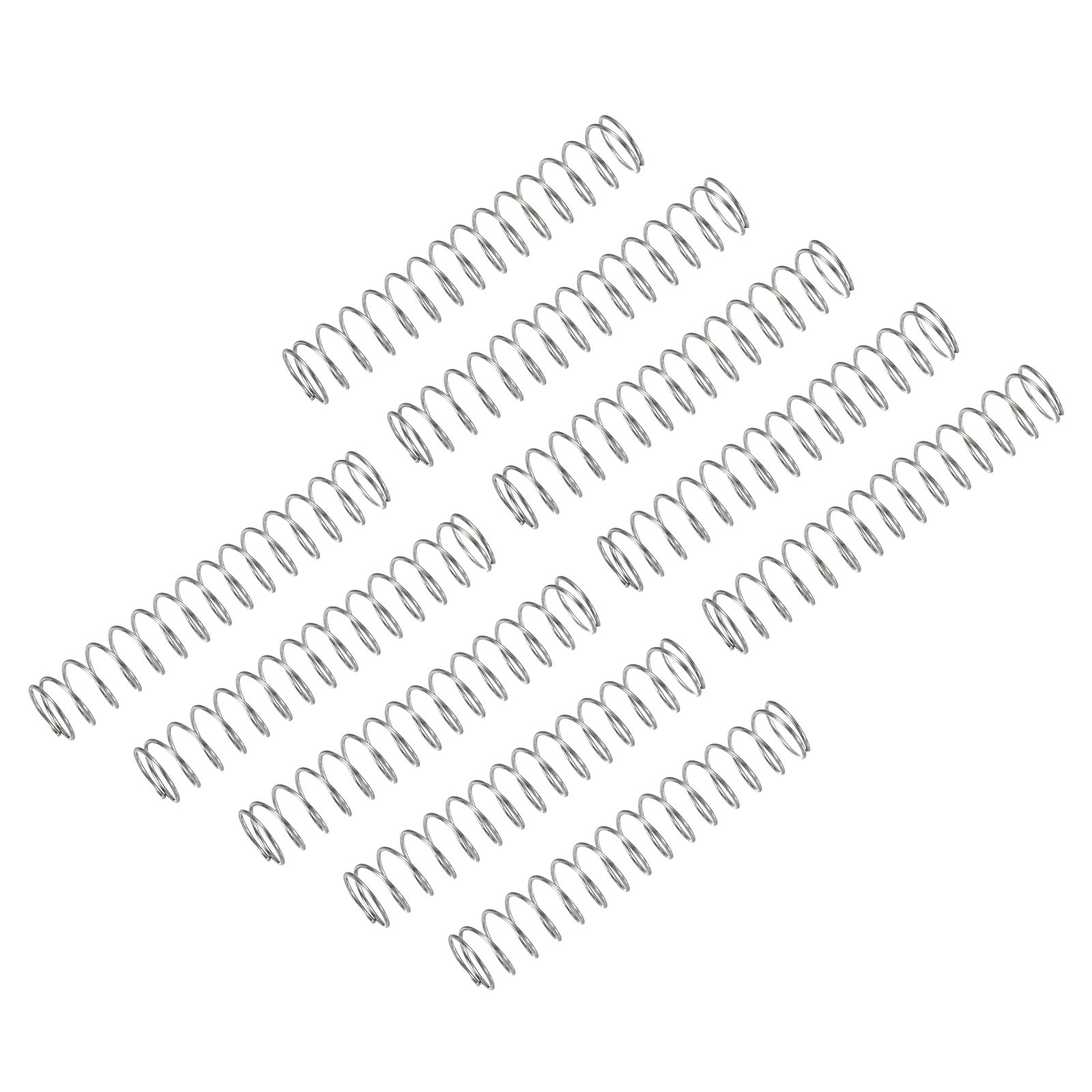 Compression Spring 7mm Uxcell 10Pcs Compression Spring, 7mm OD 0.5mm Wire 40mm Length, Silver ...