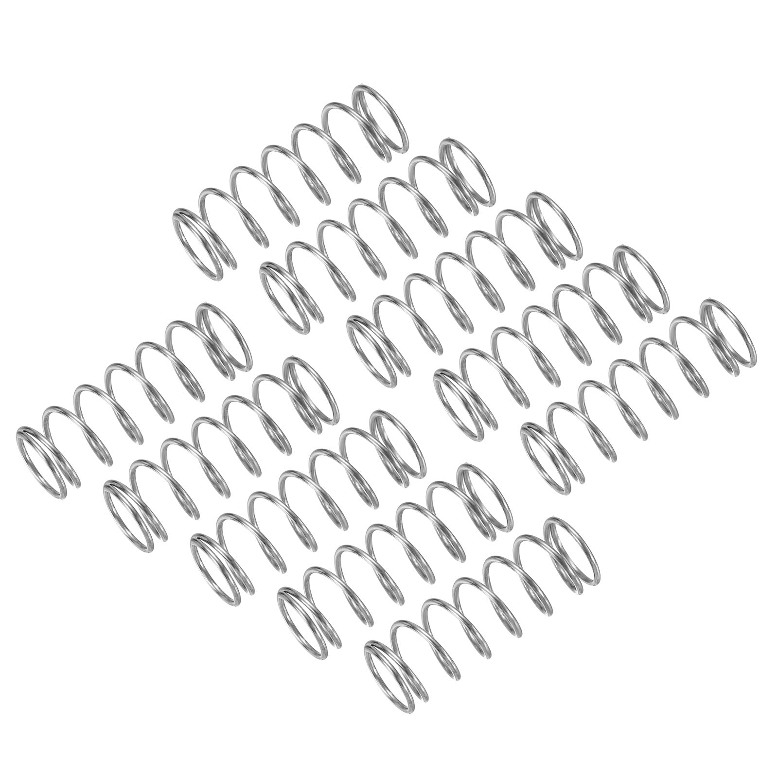 Compression Spring 7mm Uxcell 10Pcs Compression Spring, 7mm OD 0.6mm Wire 20mm Length, Silver ...