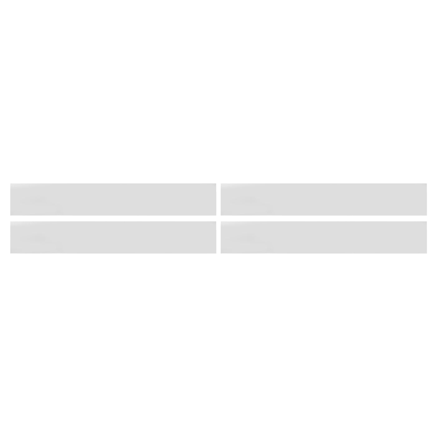 Solid Color Stripe Pattern Car Bumper Sticker Decal Waterproof White 42 ...