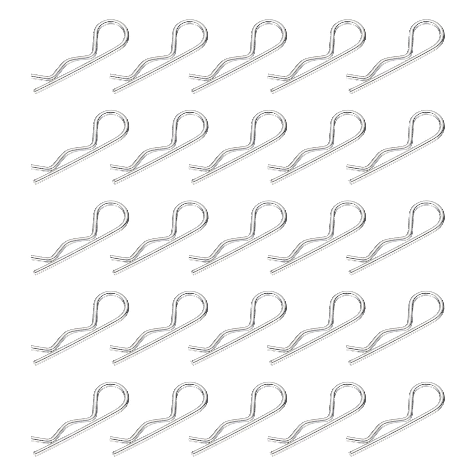 25pcs M2.5x50mm Heavy Duty Hitch Pin Clip R Clips Spring Retaining Wire ...