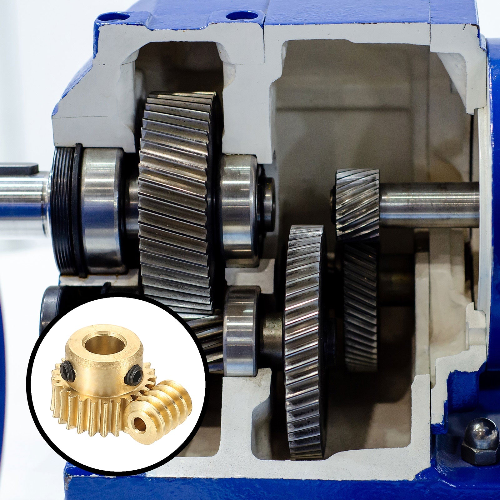 Worm Gear Racks Worm Gear Set 0.5 Module 1:25 Reduction Rate(Gear-5mm Bore, Rod 1.98mm ...