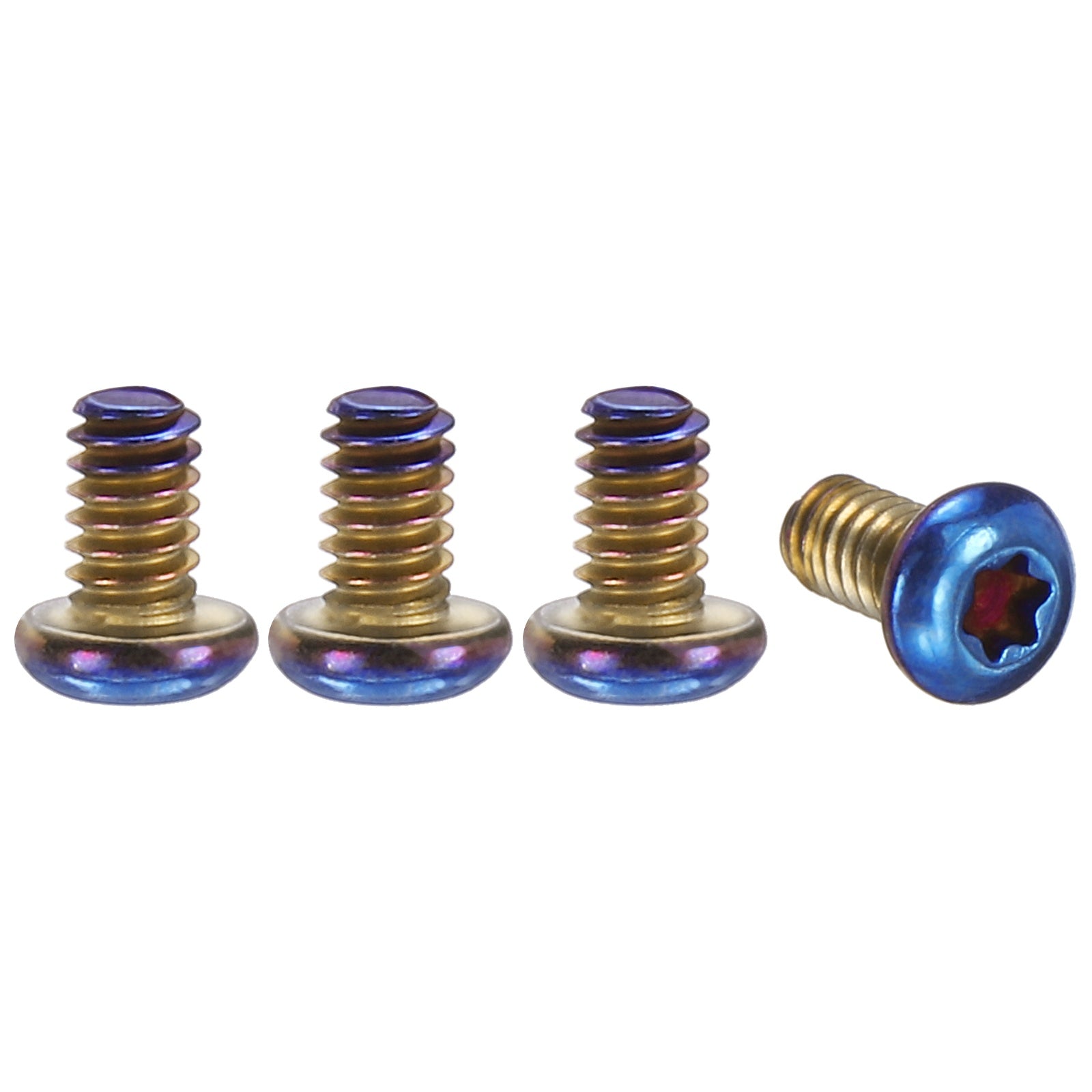 4pcs Pocket Clip Screws T6 Torx 2-56UCN 3.5mm Thread Electroplated Blue ...