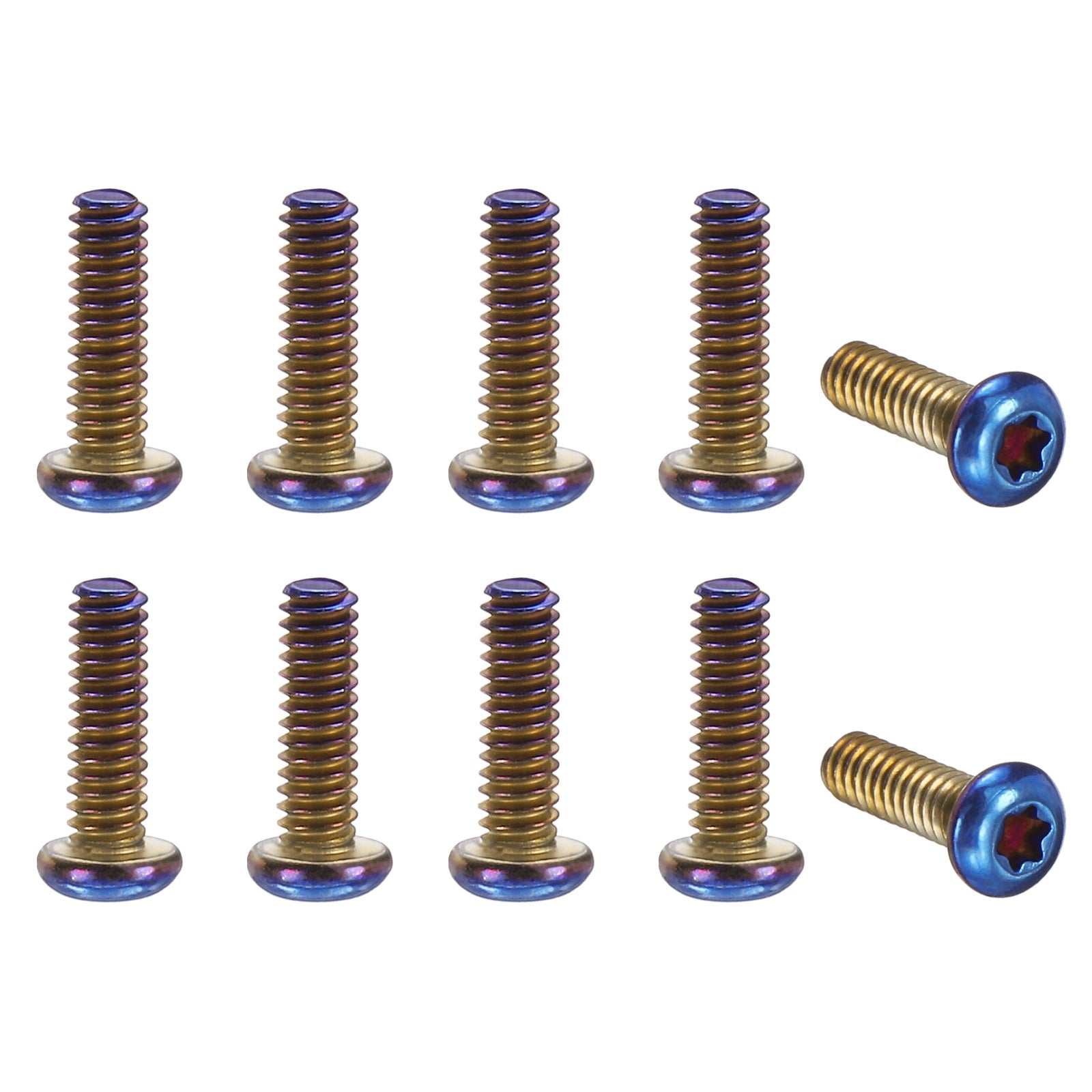 10pcs Pocket Clip Screws T6 Torx 2-56UCN 7.2mm Thread Electroplated ...