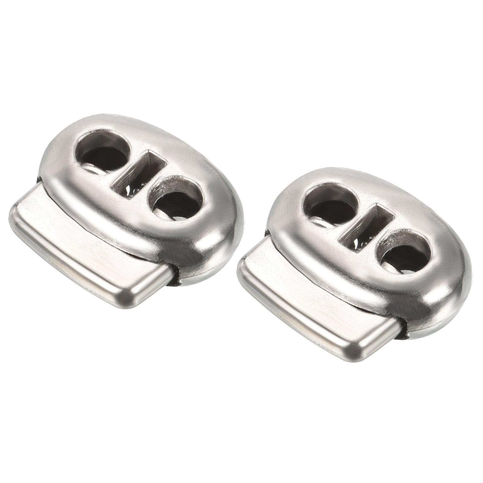 Cord Lock Stopper End 12Pcs, Plastic Double Hole Spring Toggle Fastener ...