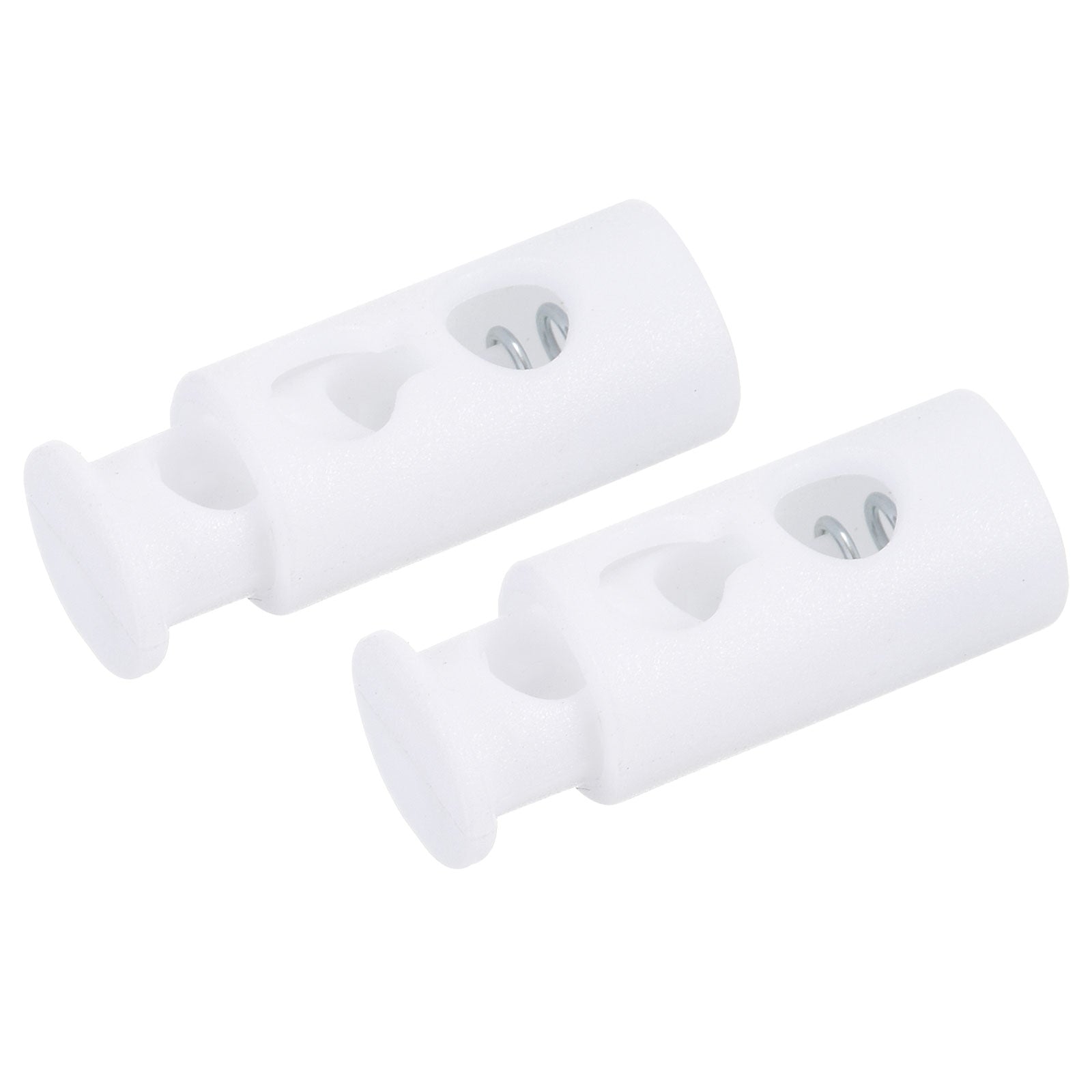 Spring Cord Locks 6pcs Plastic Double Hole Clips Stopper Toggle Rope ...