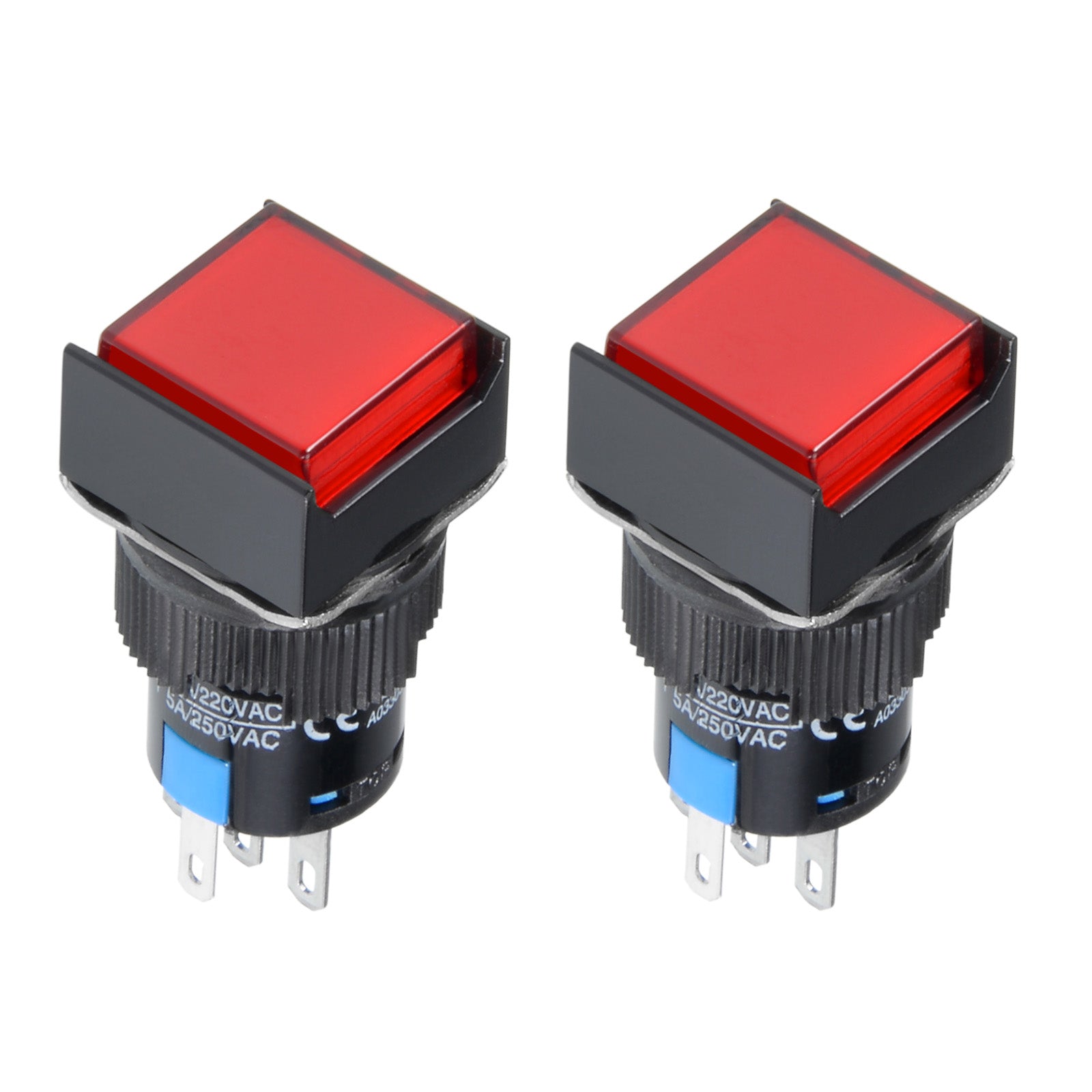 Push Button Switch Latching Square Button for Light Relay | Harfington