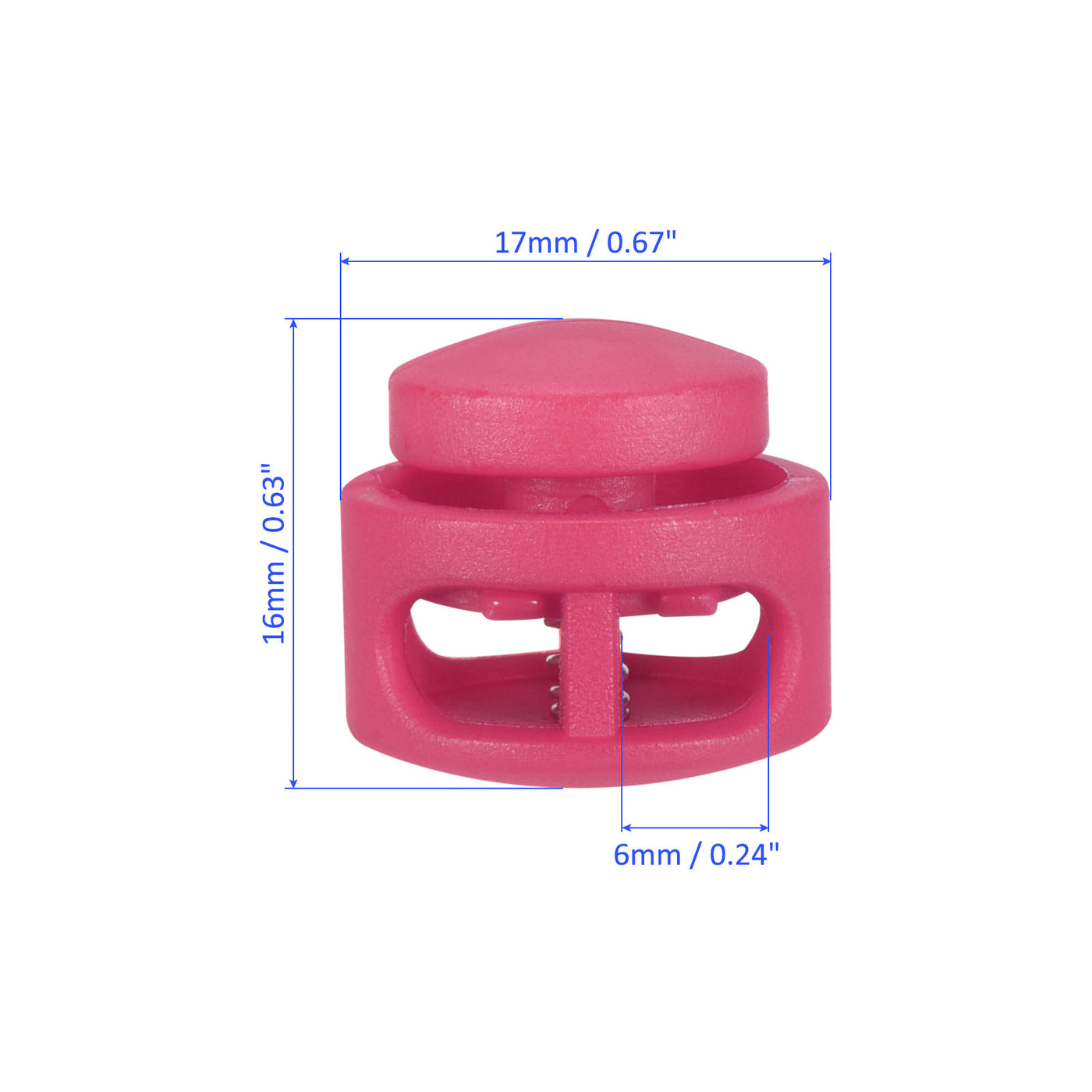 30 Pack Plastic Spring Cord Locks - Double Hole Spring Toggle Stopper ...